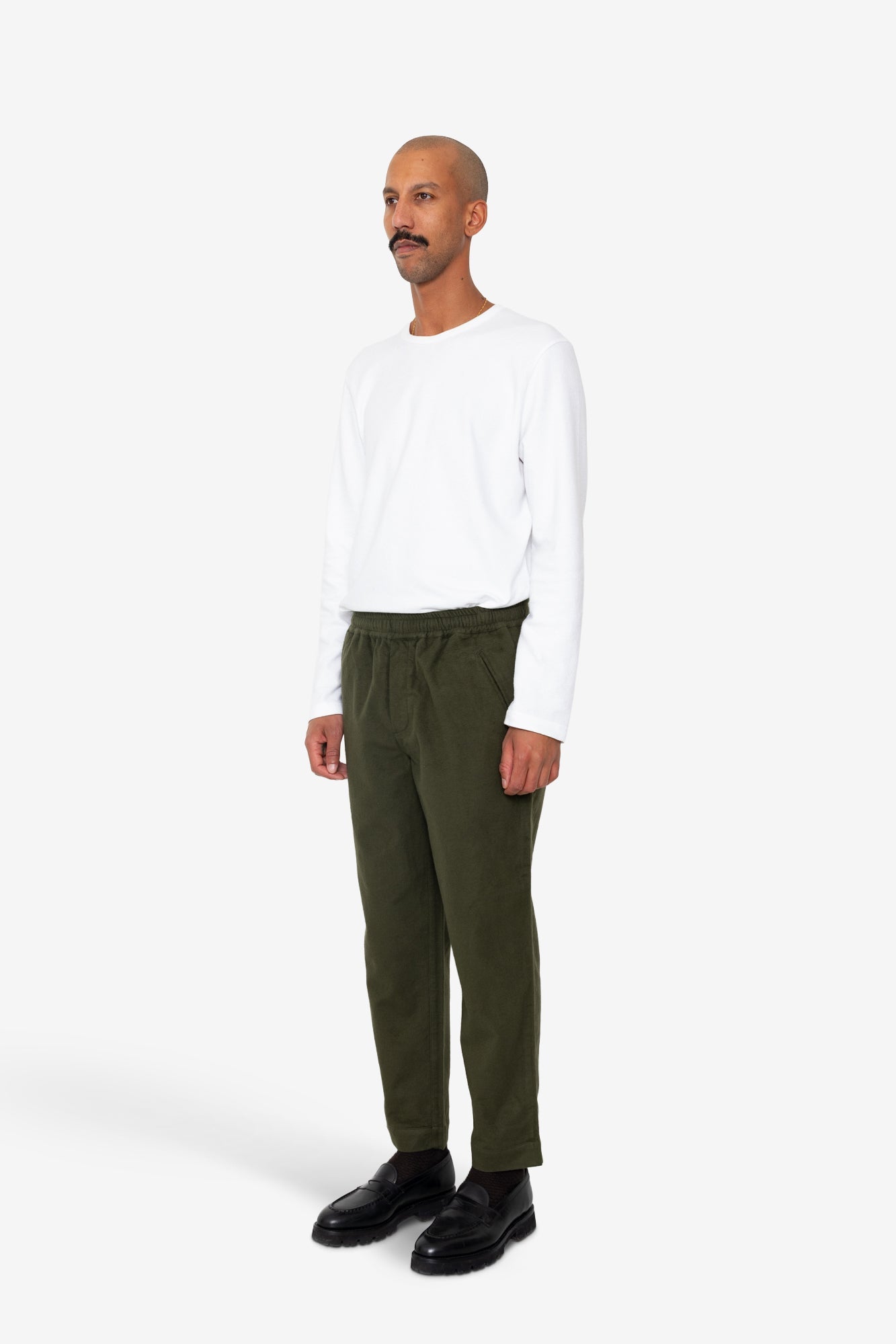 Drawcord Assembly Pant - Dark Olive Moleskin