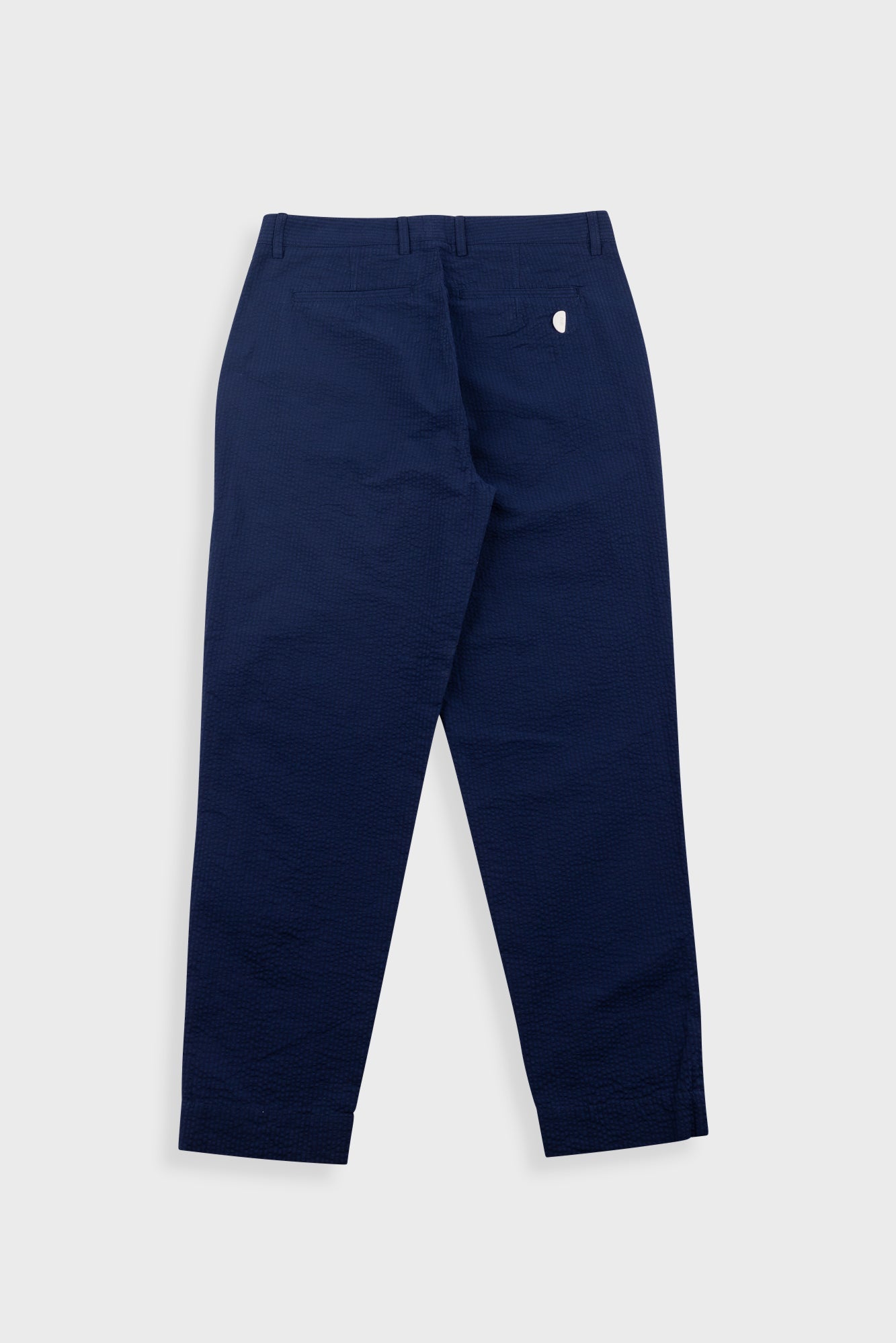 Assembly Suit Trouser - Navy Crinkle Stripe