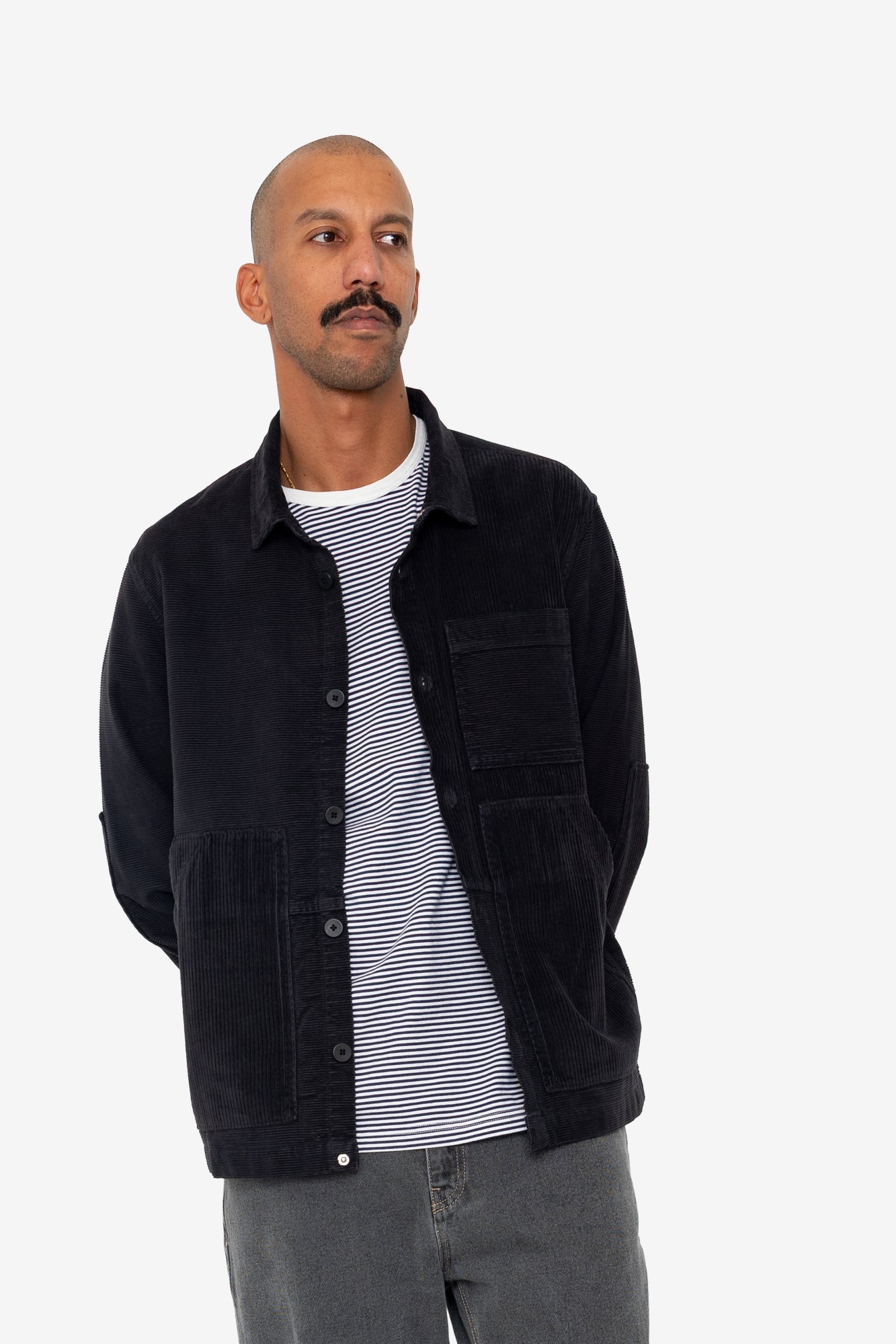 Assembly Worker Jacket - Soft Black Cord Mix