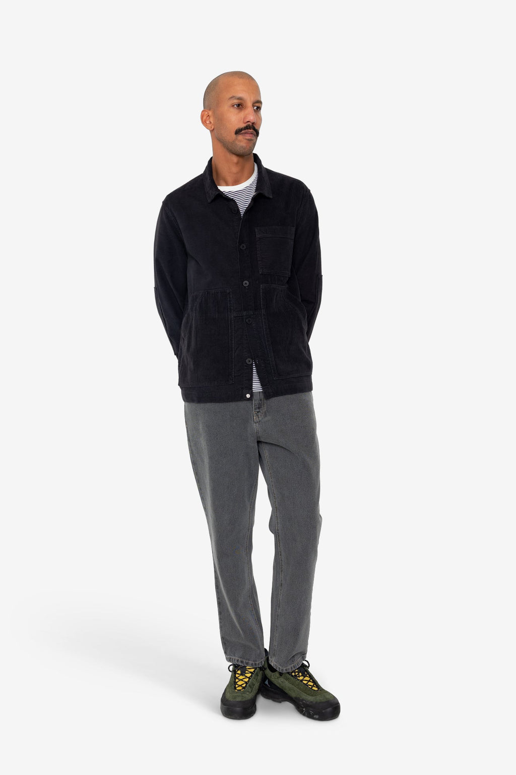 Assembly Worker Jacket - Soft Black Cord Mix