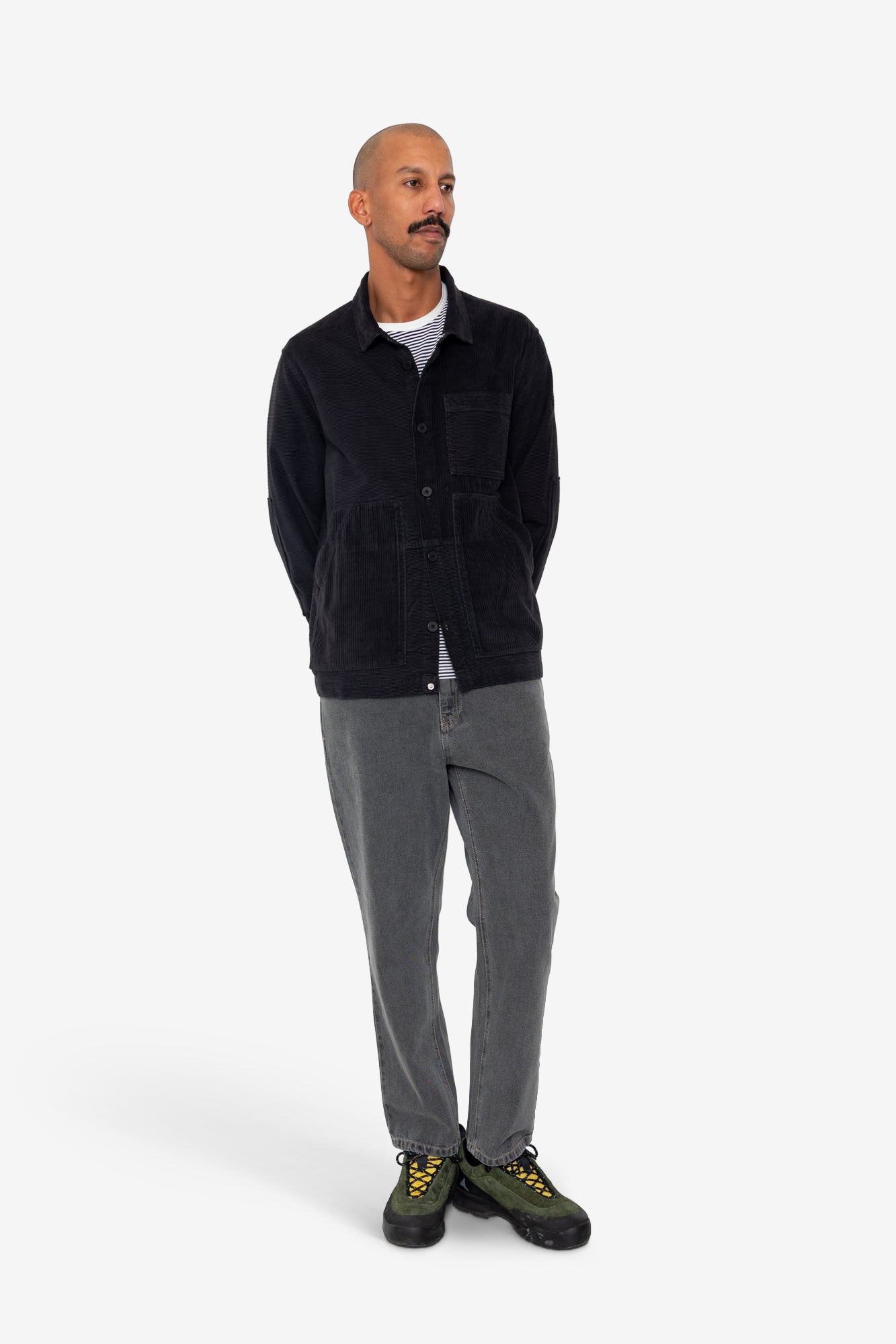 Assembly Worker Jacket - Soft Black Cord Mix