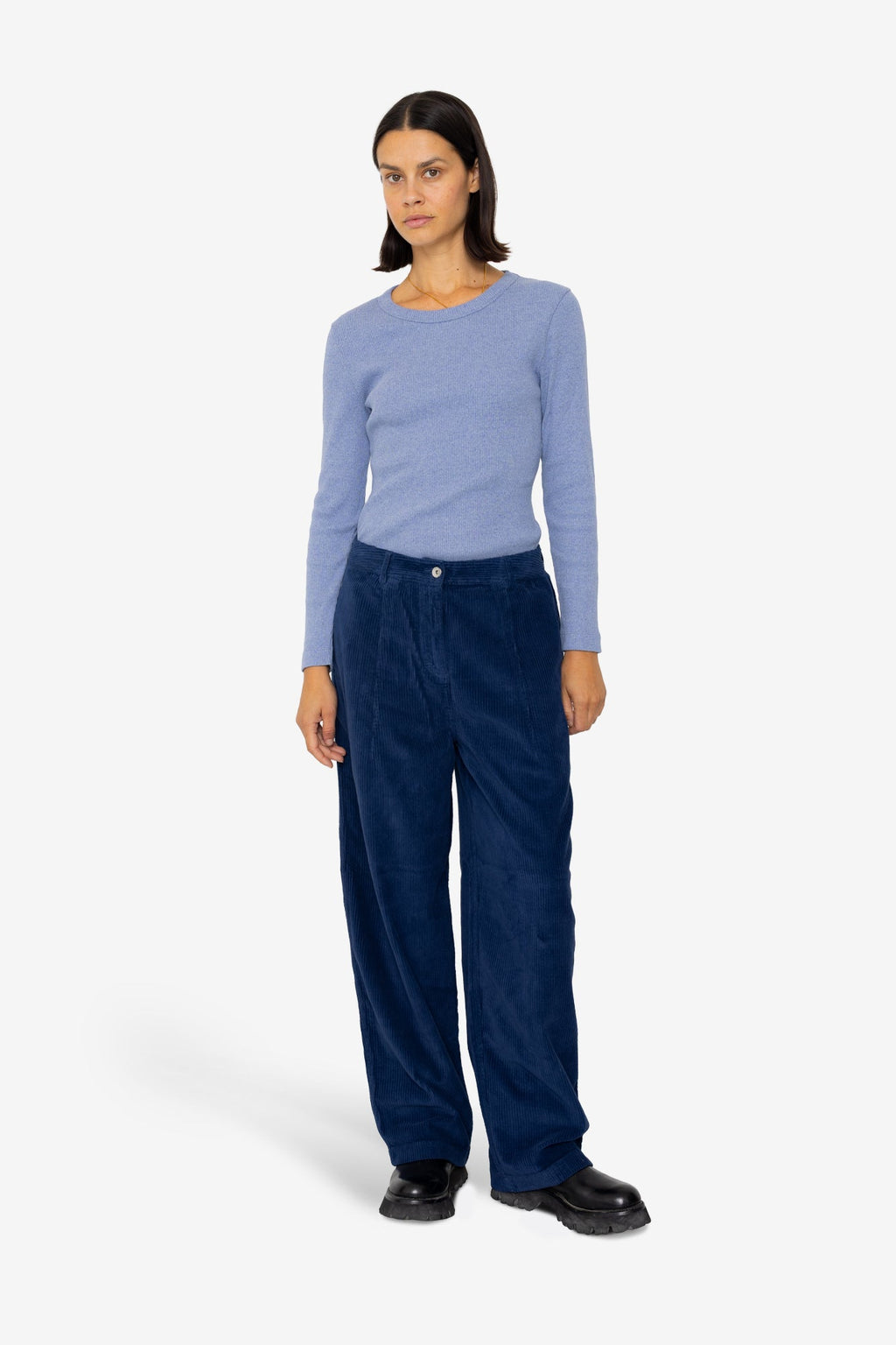 Baggy Trousers - Washed Ink Cord