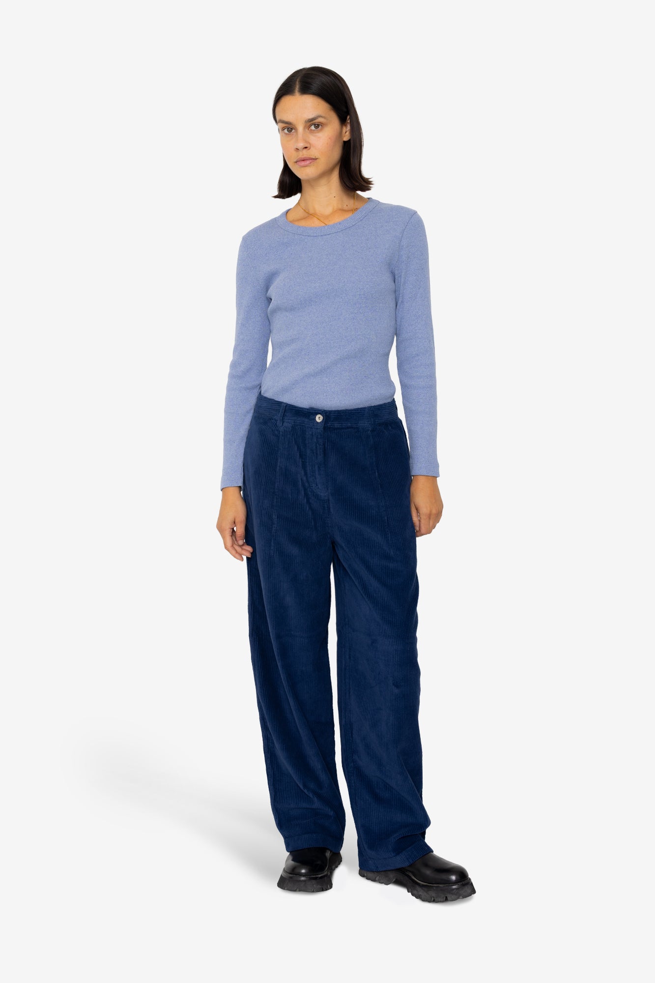 Baggy Trousers - Washed Ink Cord
