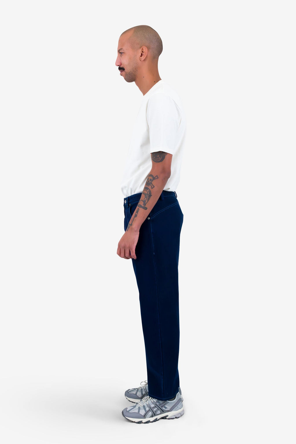 Barrel Leg Pant - Deep Indigo Slub