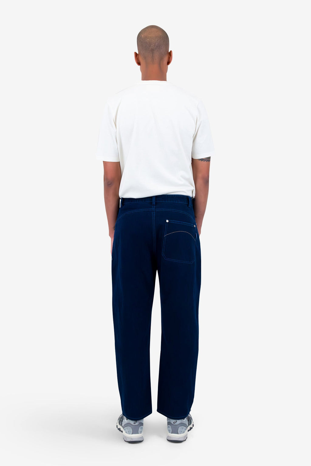 Barrel Leg Pant - Deep Indigo Slub