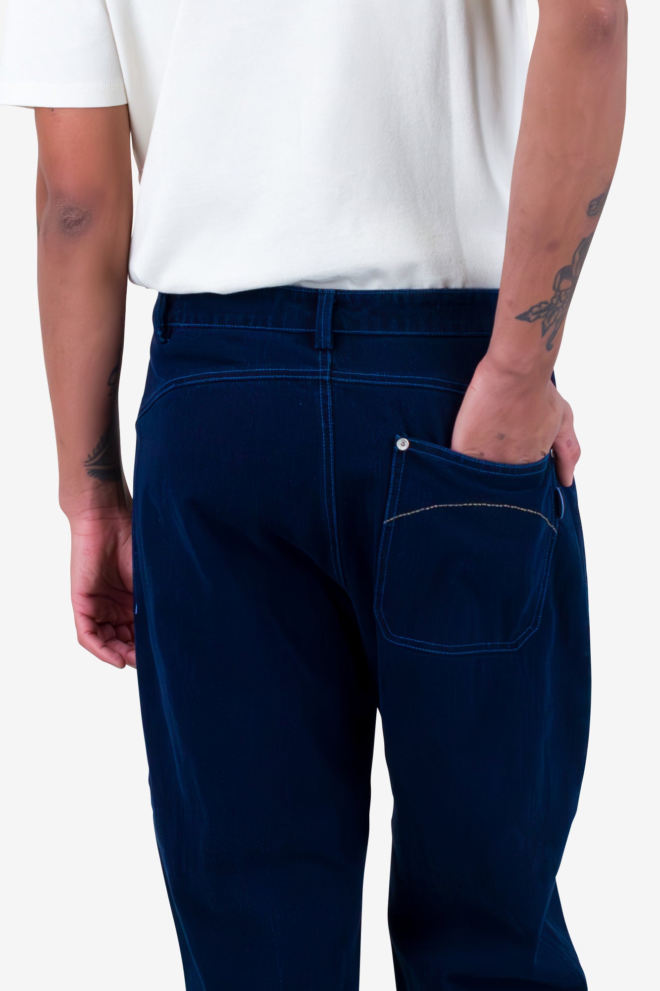 Barrel Leg Pant - Deep Indigo Slub