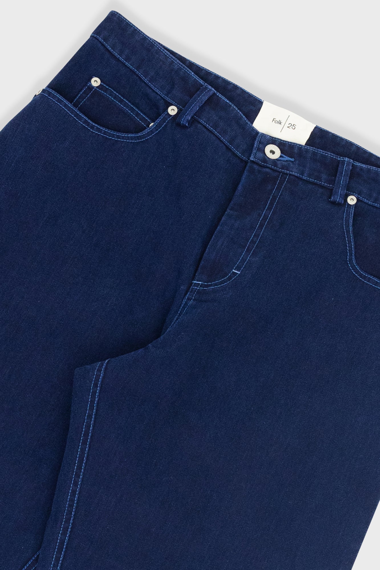 Barrel Leg Pant - Deep Indigo Slub