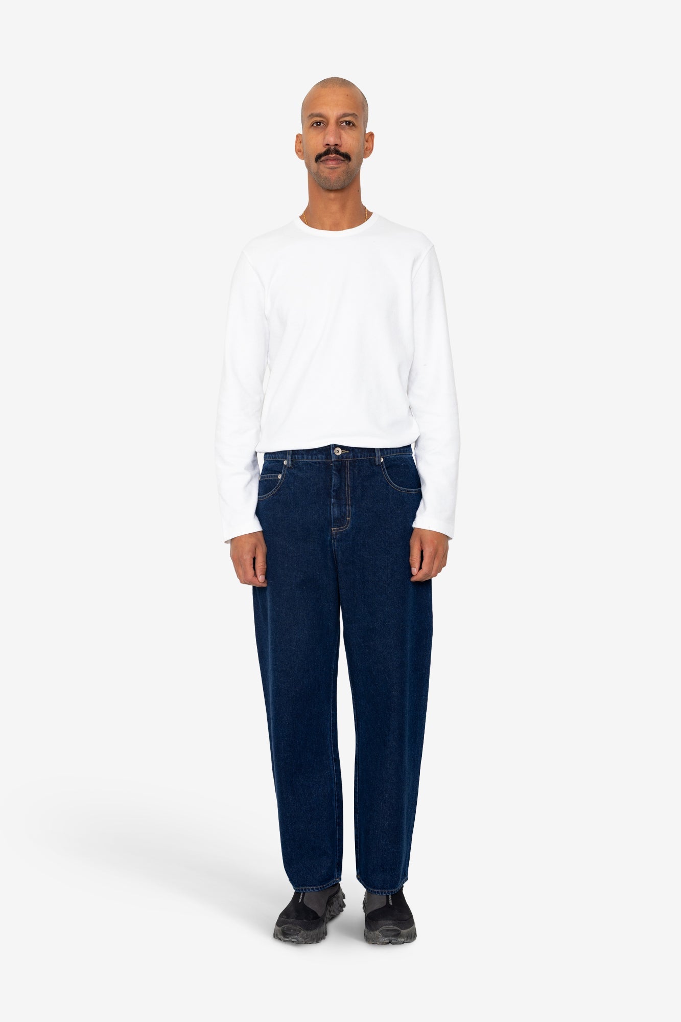 Barrel Leg Trouser - Deep Denim