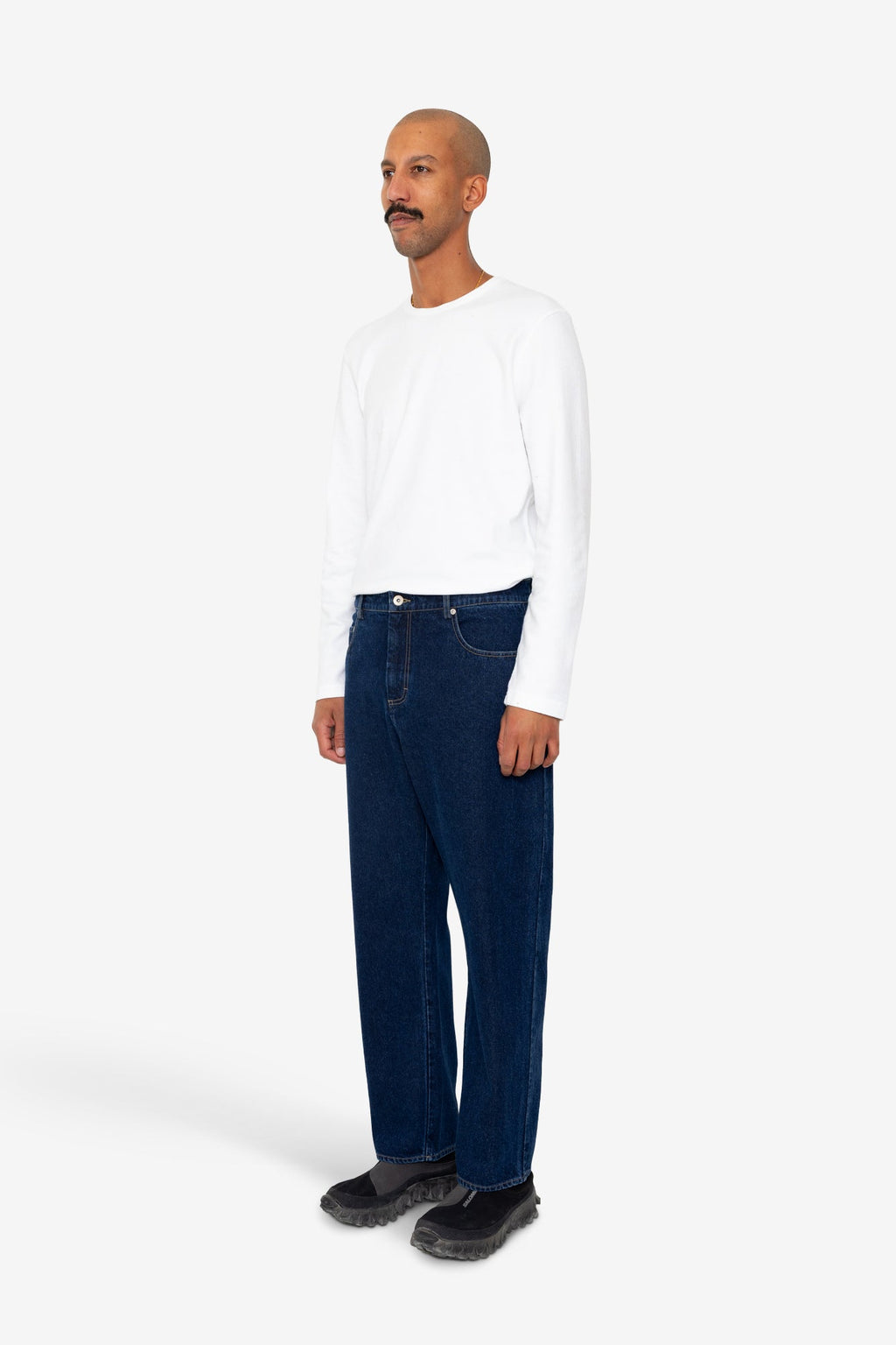 Barrel Leg Trouser - Deep Denim