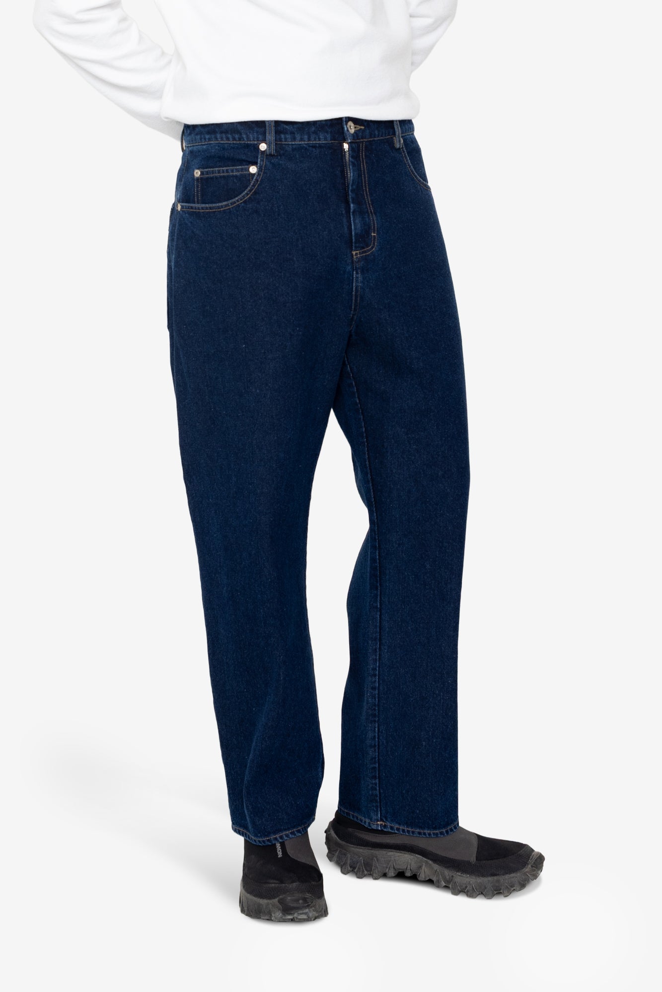Barrel Leg Trouser - Deep Denim