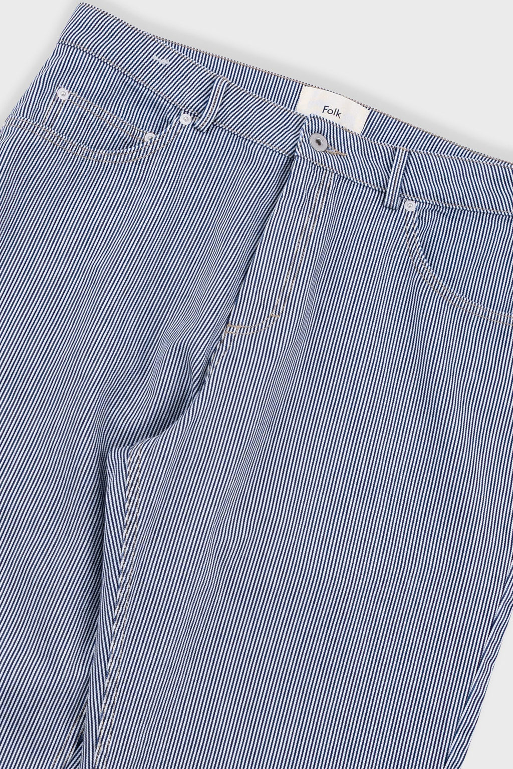 Barrel Leg Jean - Indigo Ticking Stripe