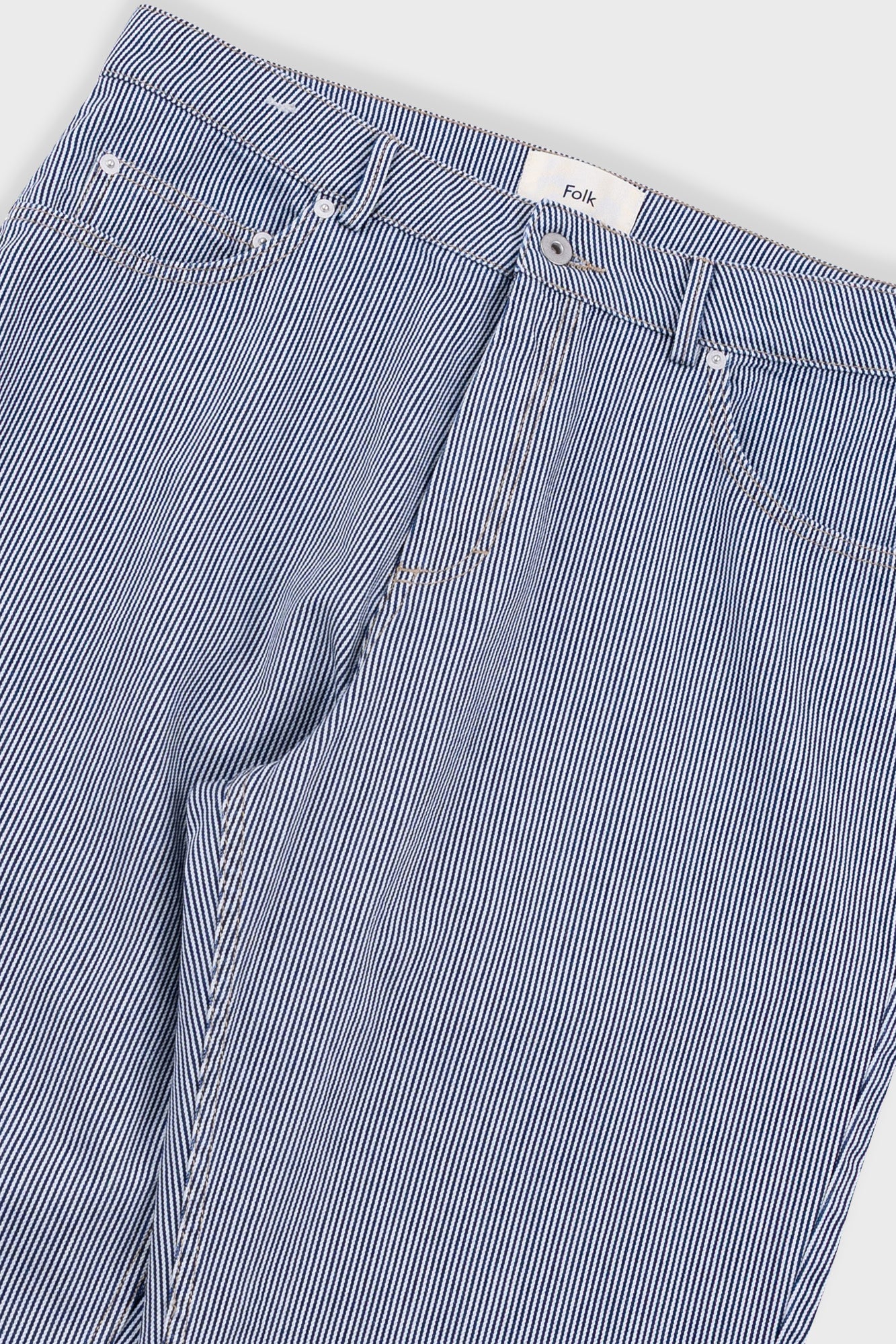 Barrel Leg Jean - Indigo Ticking Stripe