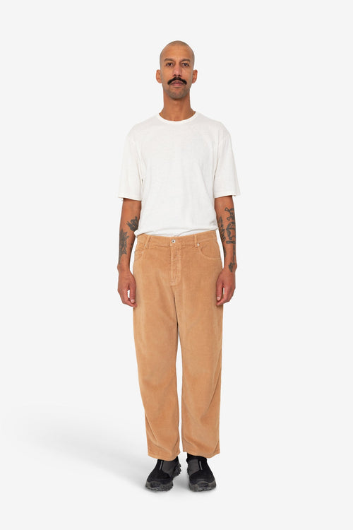 Barrel Leg Trouser - Mink Chunky Cord