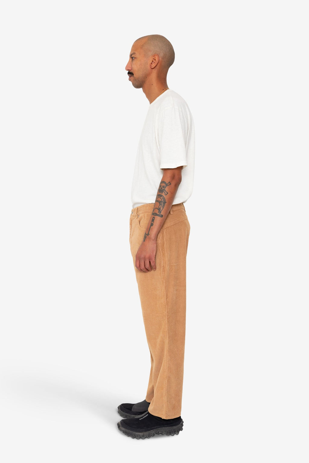Barrel Leg Trouser - Mink Chunky Cord