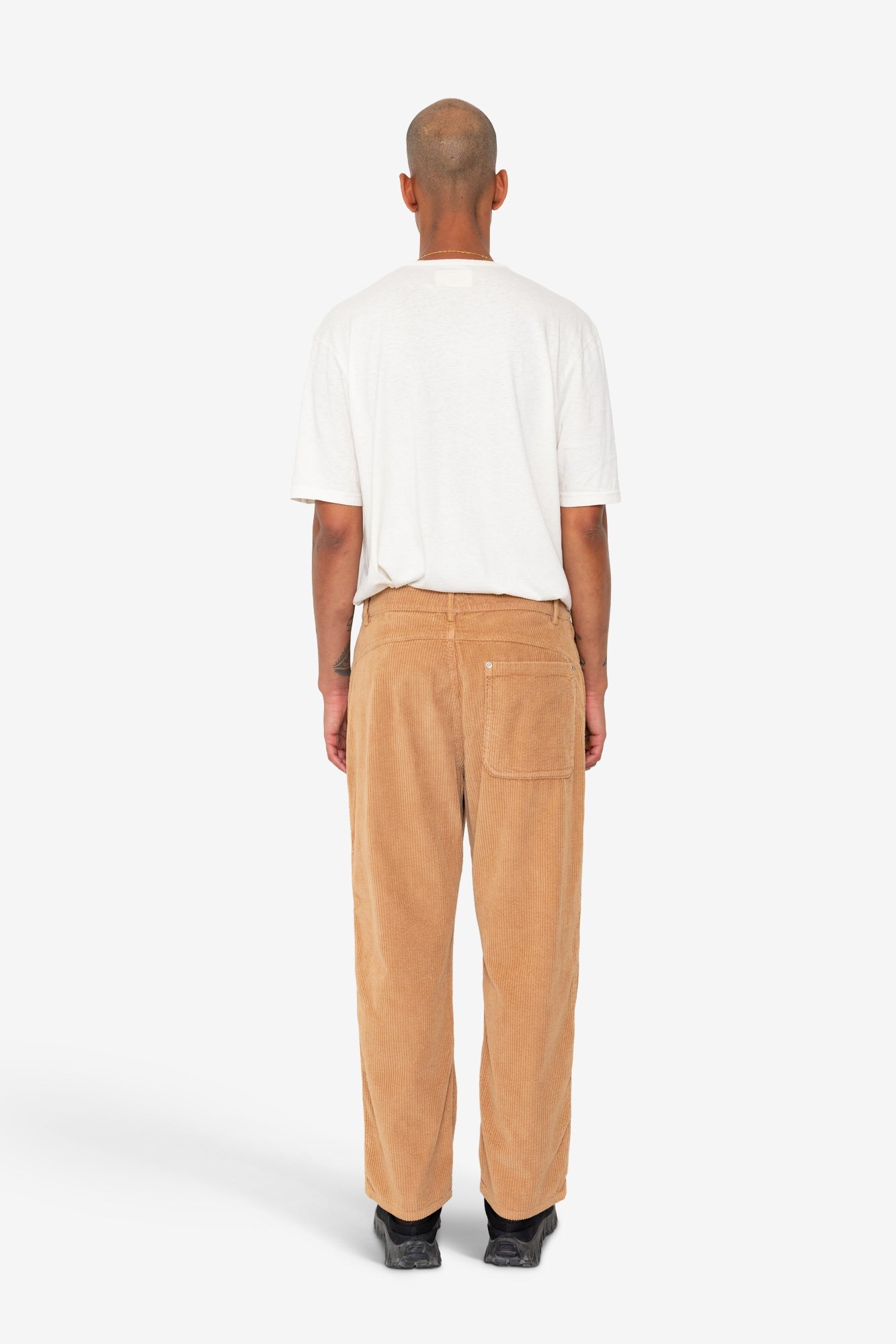 Barrel Leg Trouser - Mink Chunky Cord