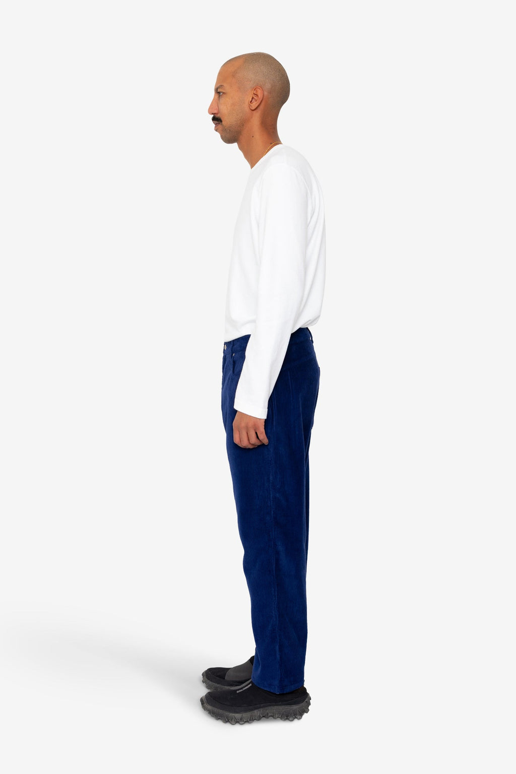 Barrel Leg Trouser - Rich Navy Chunky Cord