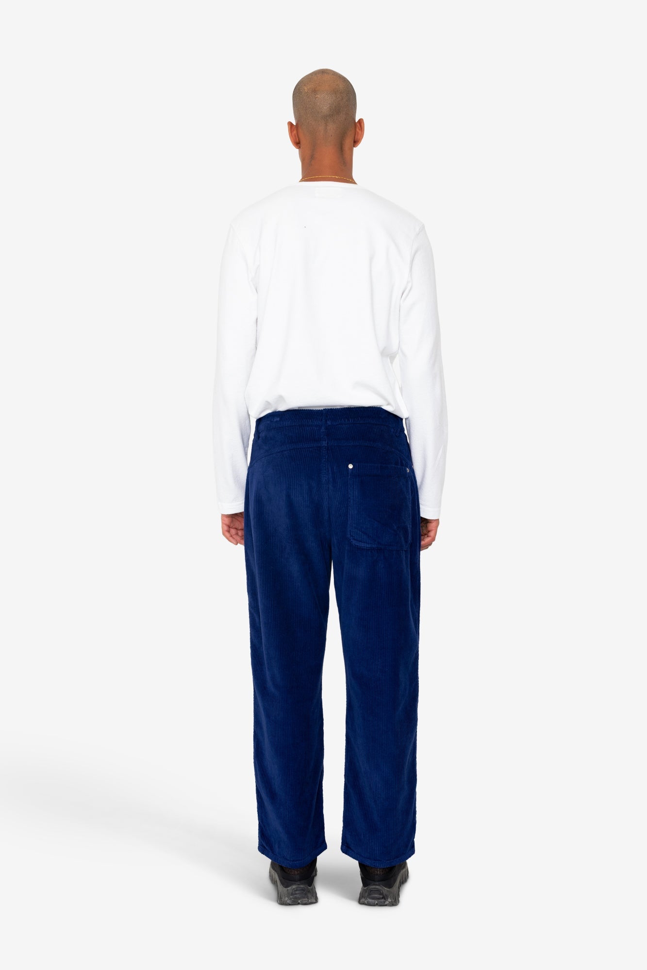 Barrel Leg Trouser - Rich Navy Chunky Cord