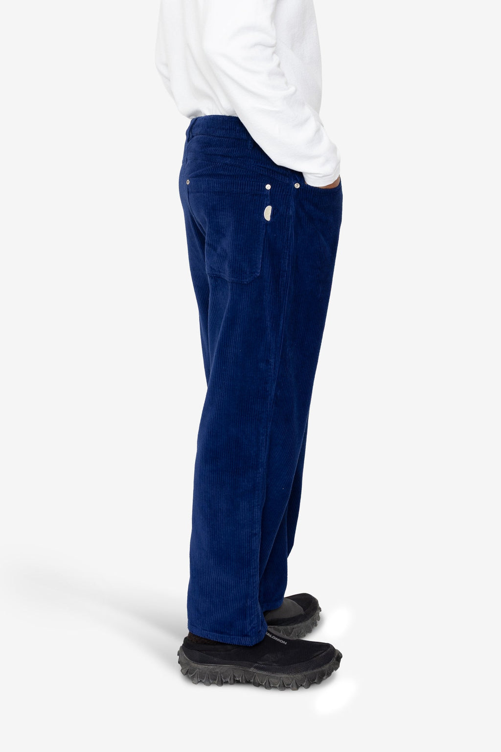 Barrel Leg Trouser - Rich Navy Chunky Cord