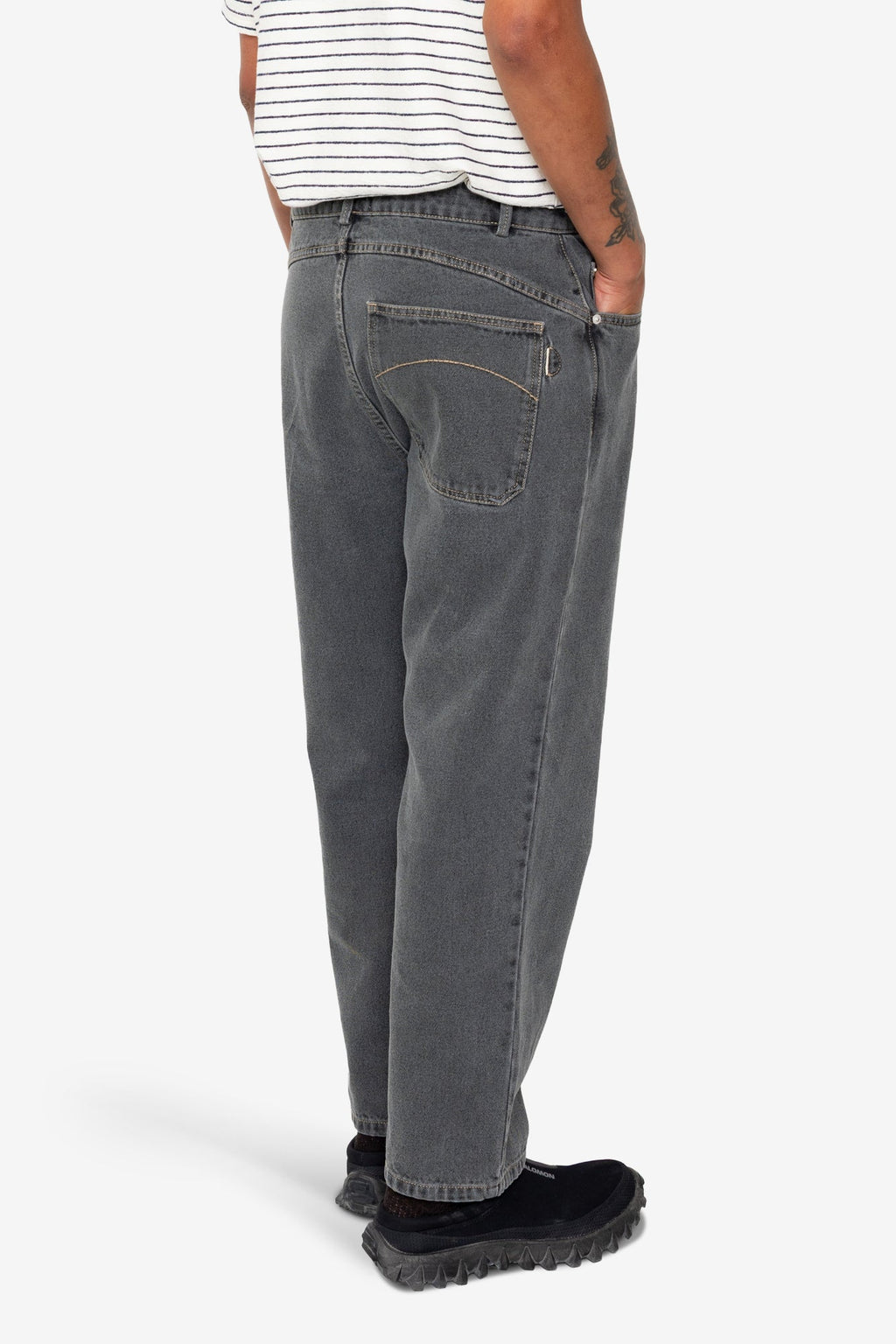 Barrel Leg Trouser - Smoke Grey Denim