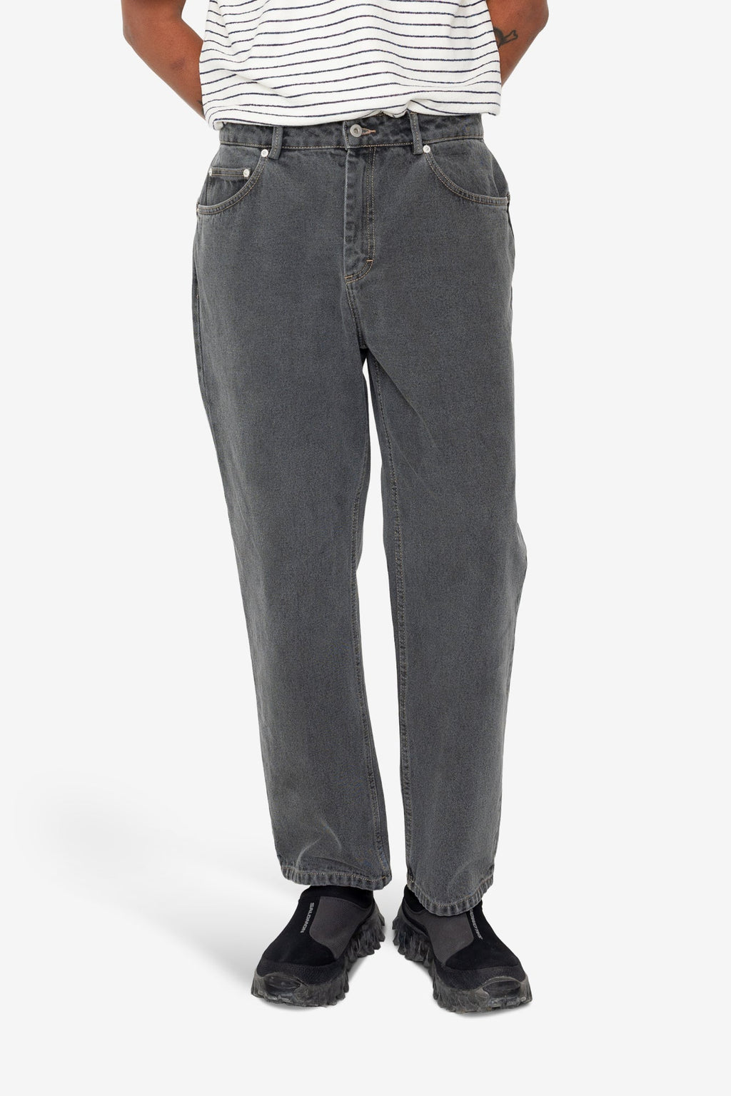 Barrel Leg Trouser - Smoke Grey Denim