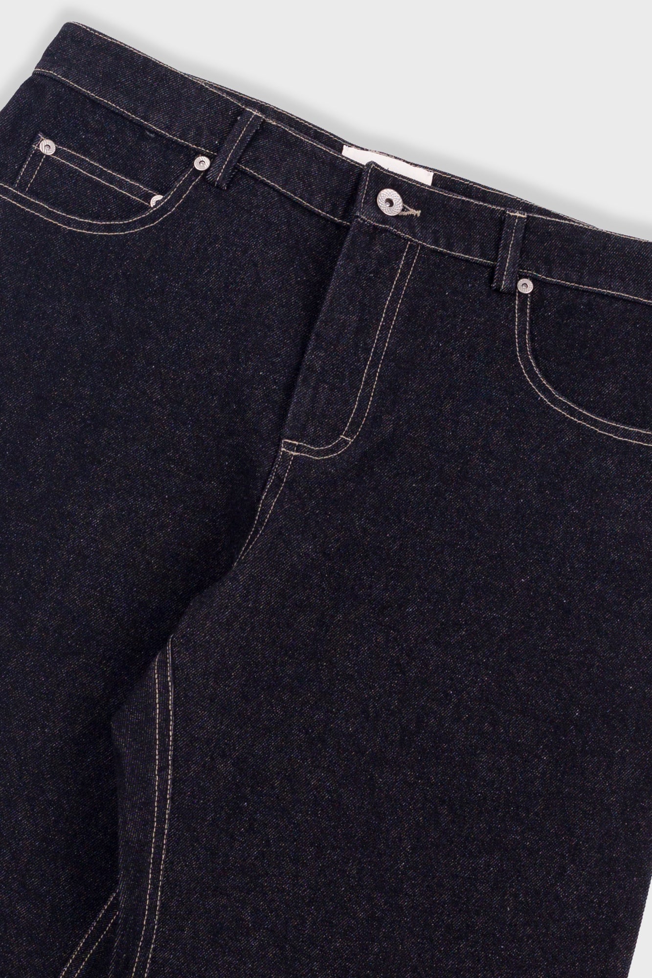 Barrel Leg Trouser - Black Denim