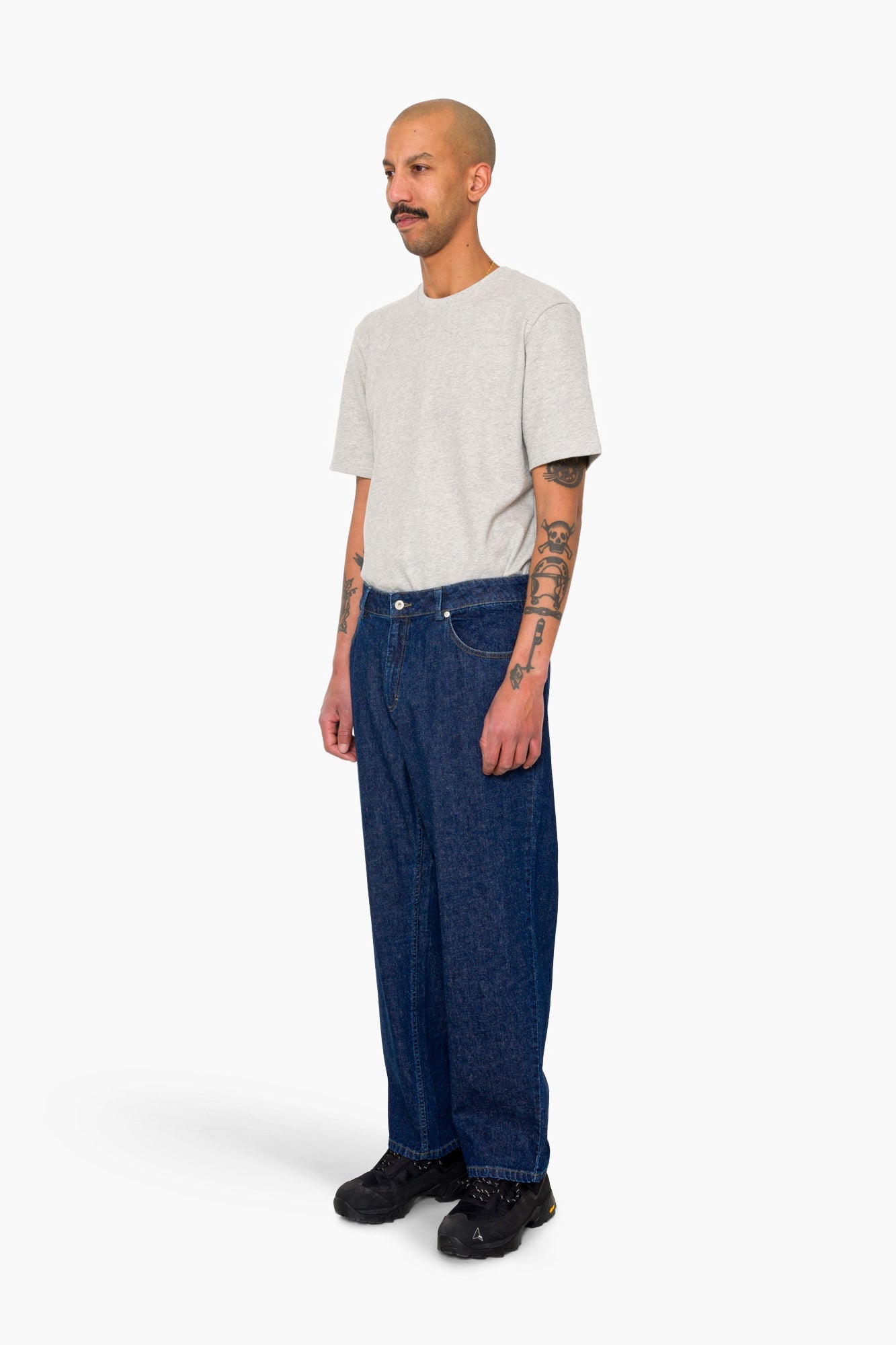 Barrel Leg Trouser - Slub Denim