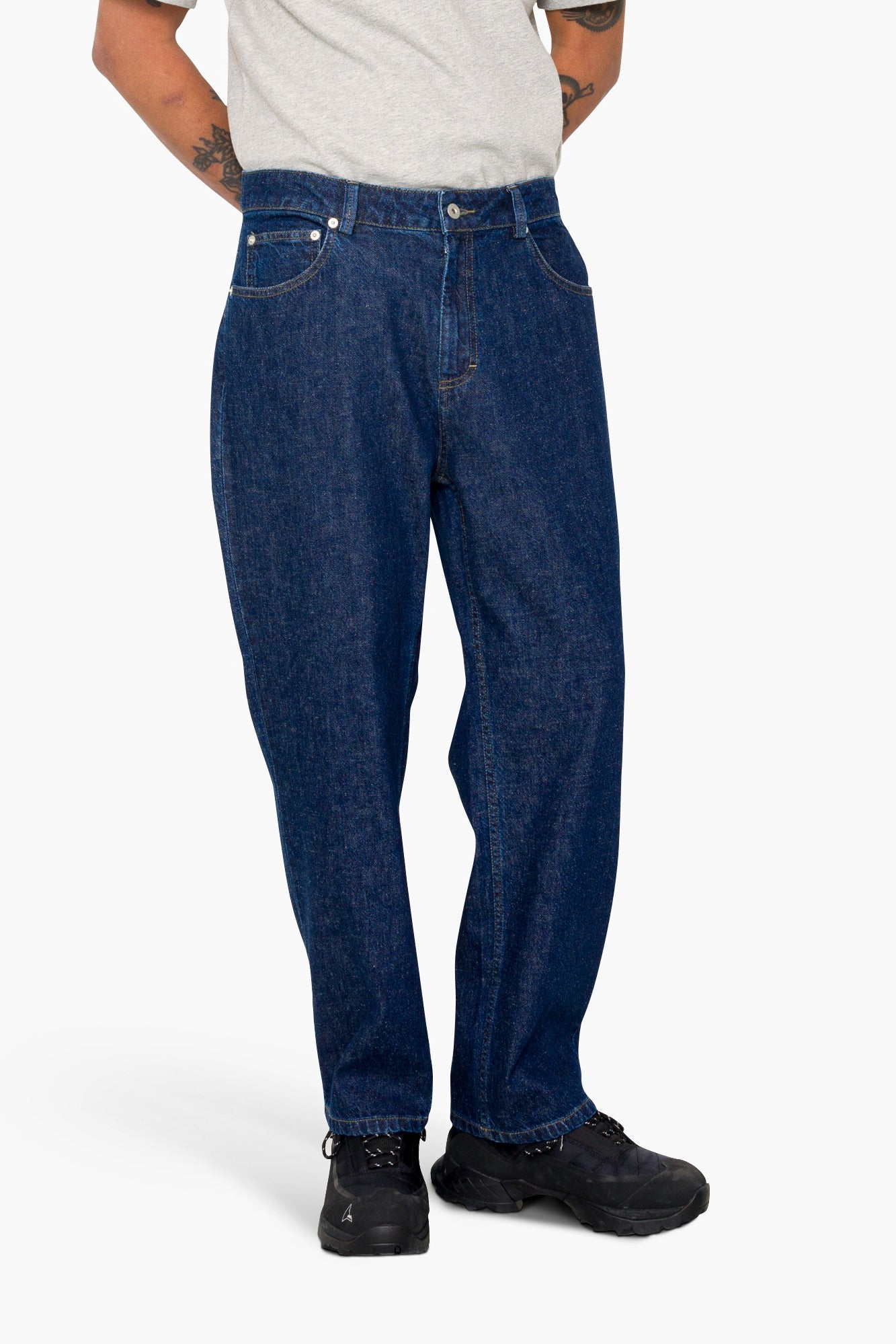 Barrel Leg Trouser - Slub Denim
