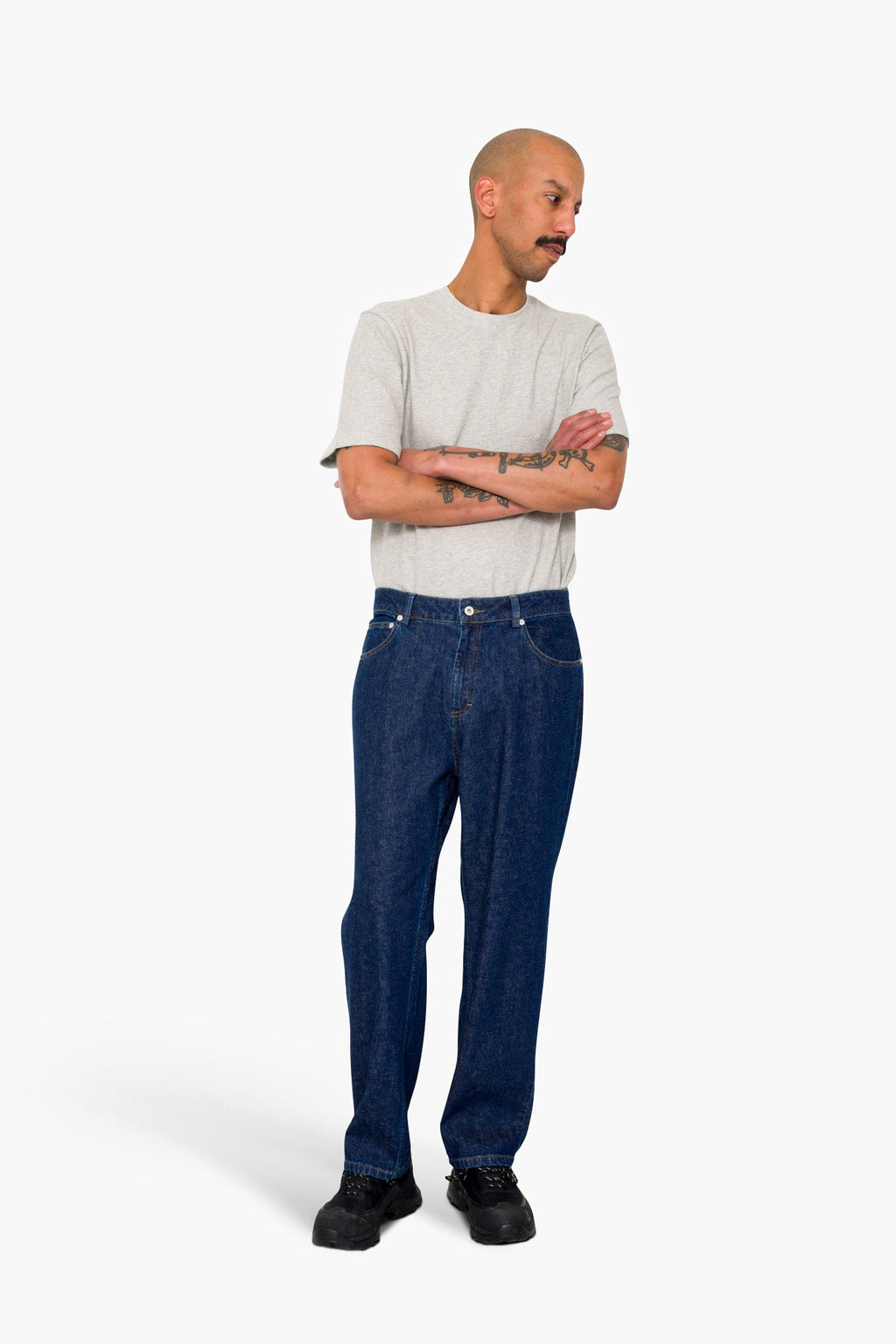Barrel Leg Trouser - Slub Denim