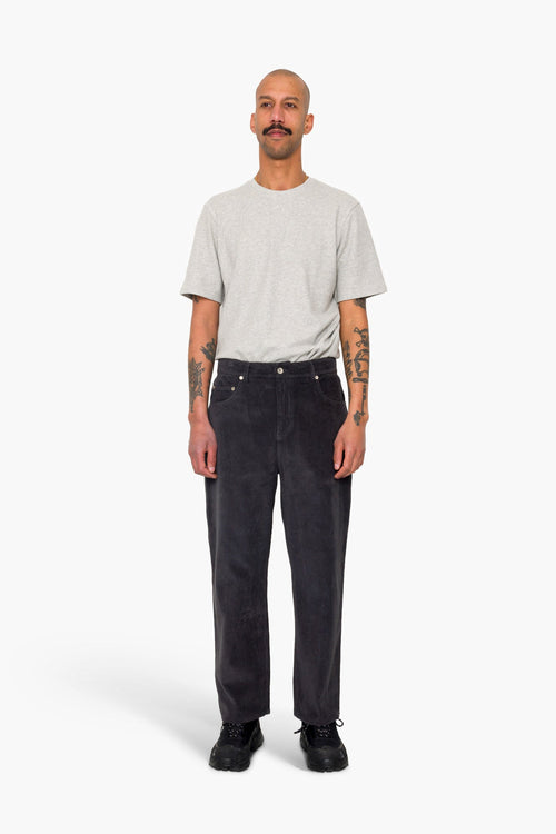 Barrel Leg Trouser - Smoke Grey Chunky Cord