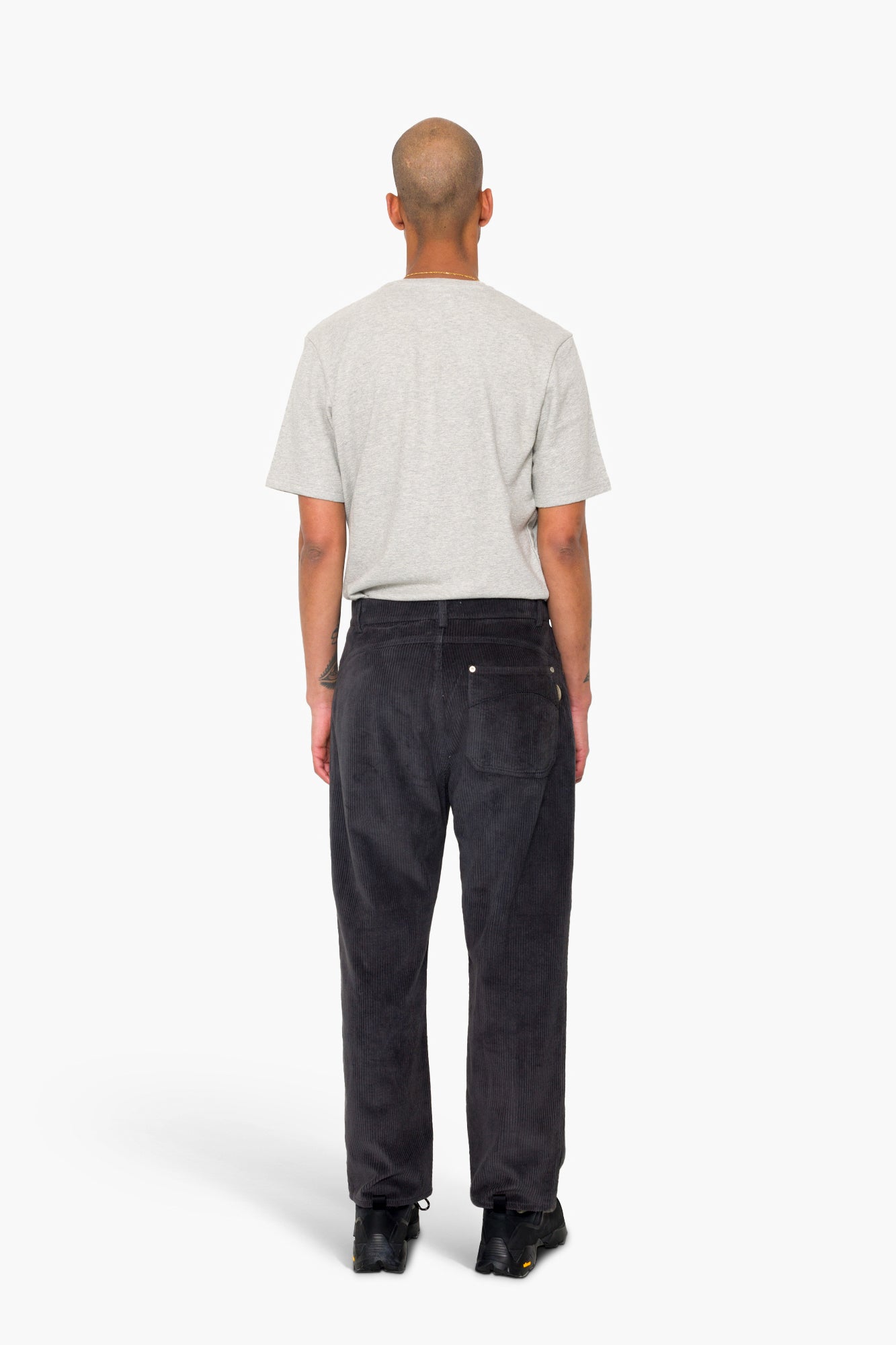 Barrel Leg Trouser - Smoke Grey Chunky Cord