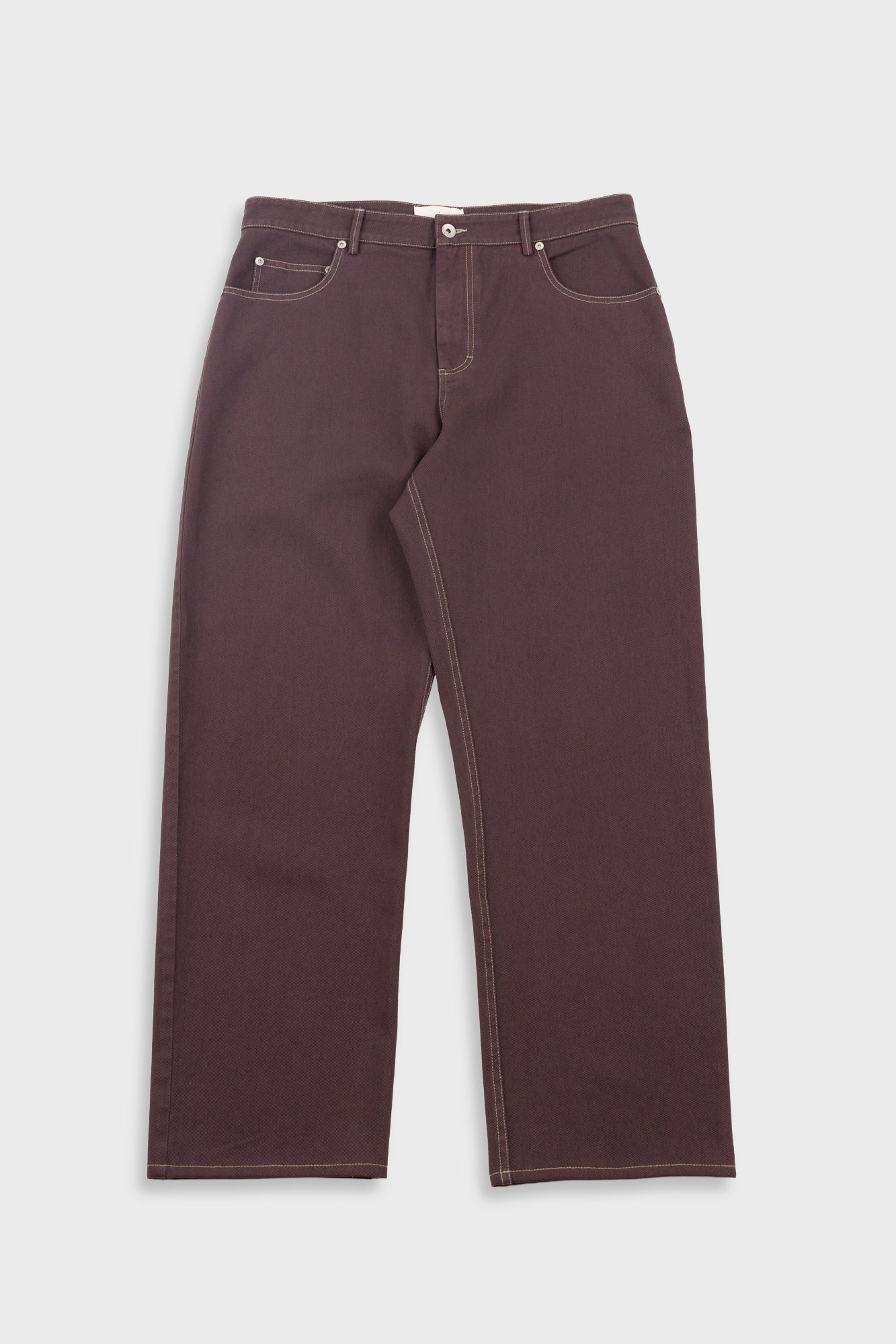 Barrel Leg Trouser - Soft Brown Twill