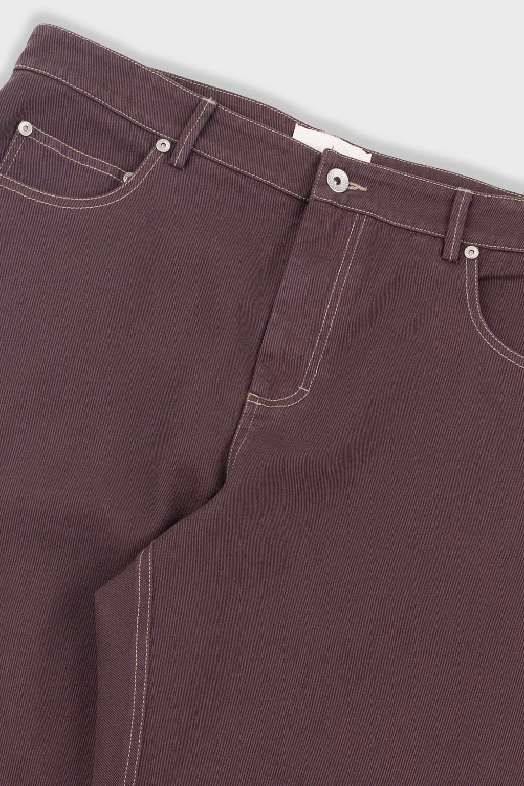 Barrel Leg Trouser - Soft Brown Twill