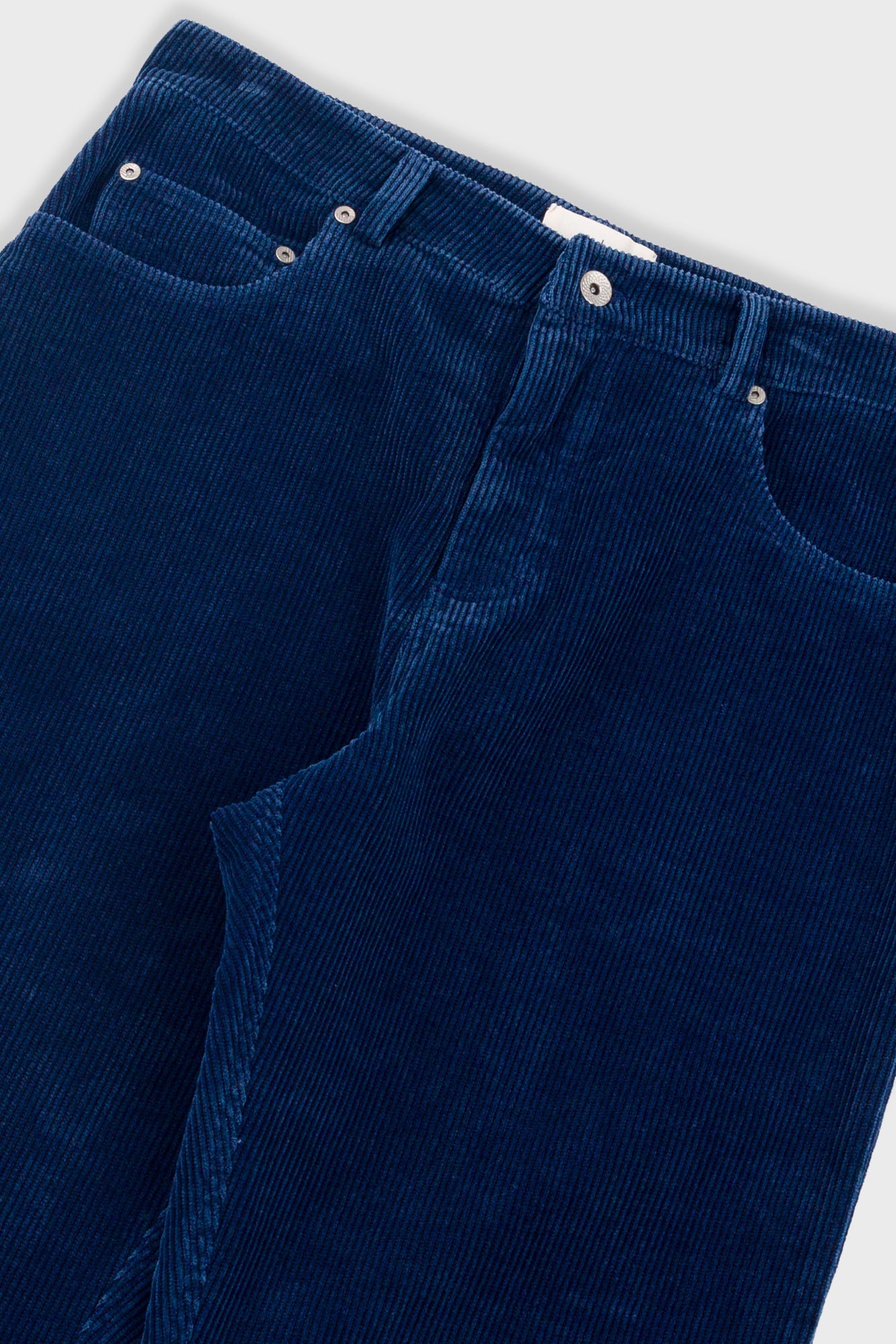 Barrel Leg Trouser - Washed Indigo Cord