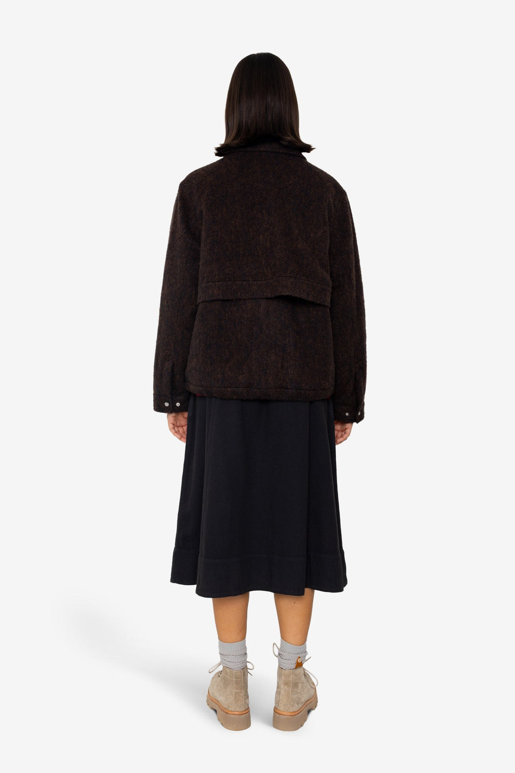 Blouson - Navy Espresso Wool
