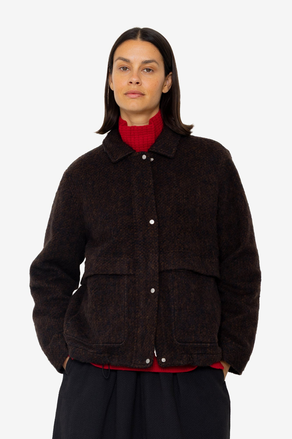 Blouson - Navy Espresso Wool