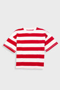 Boyfriend T-Shirt - Carnation Stripe