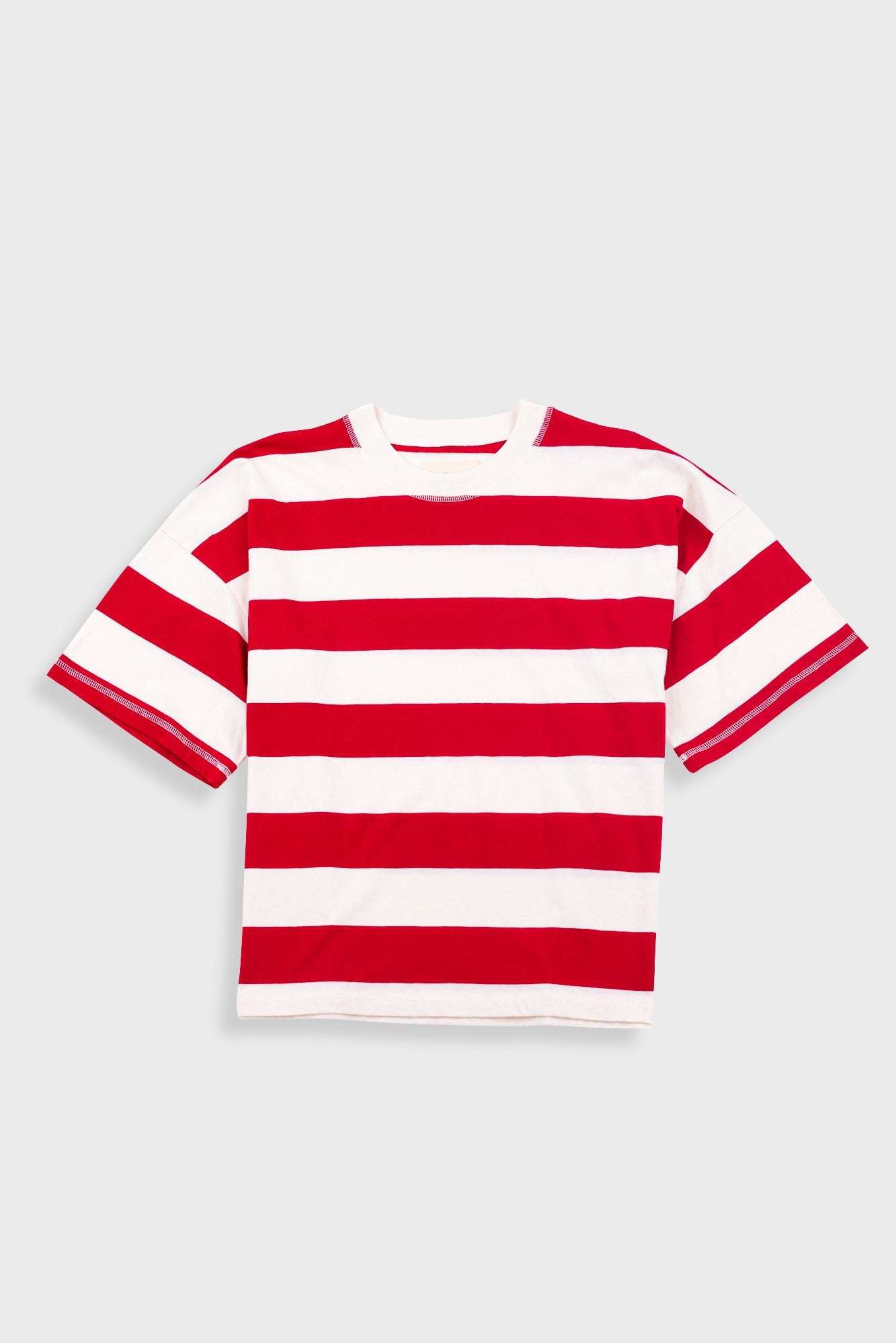 Boyfriend T-Shirt - Carnation Stripe