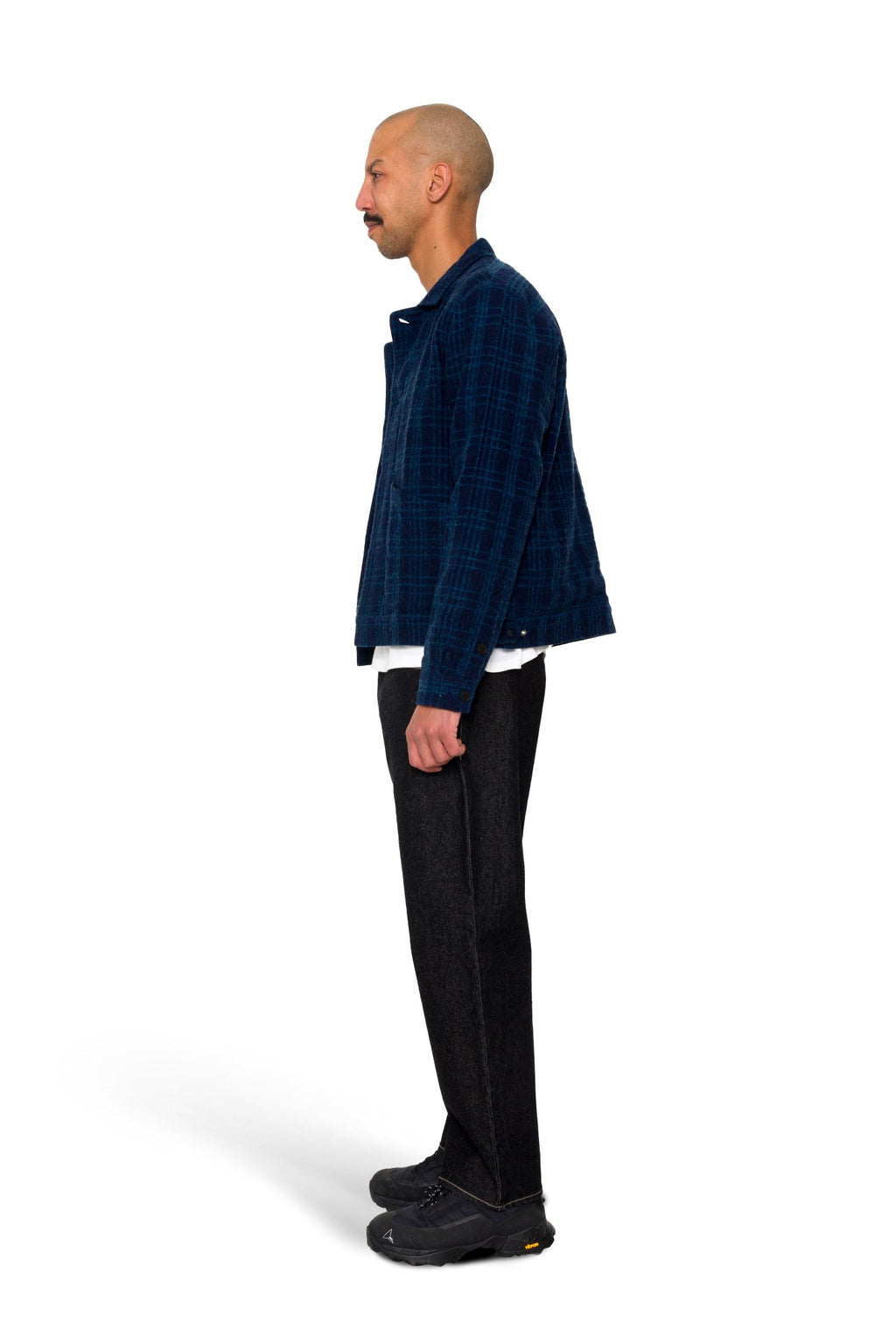 Chain Jacket - Indigo Textured Check