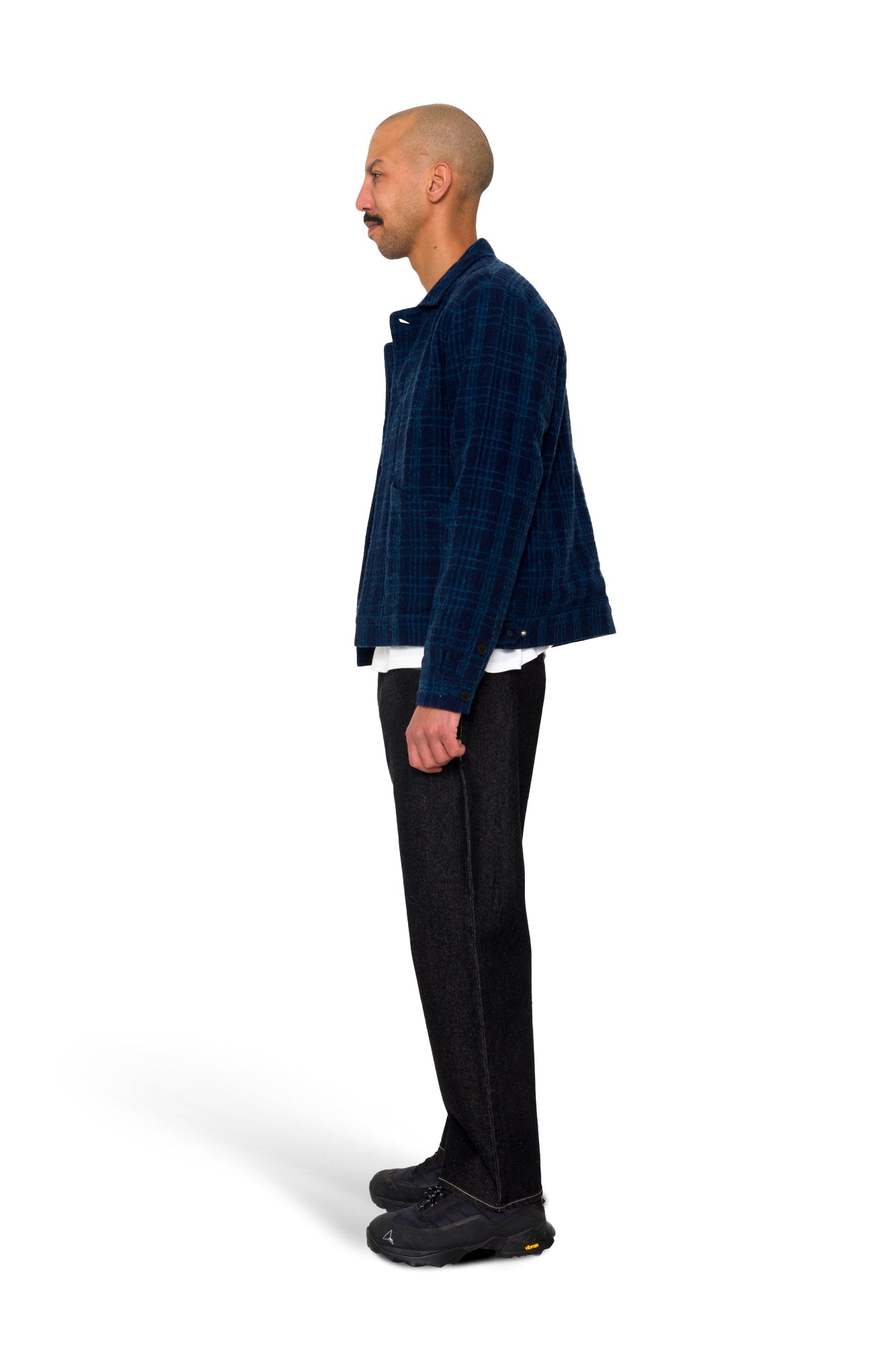 Chain Jacket - Indigo Textured Check