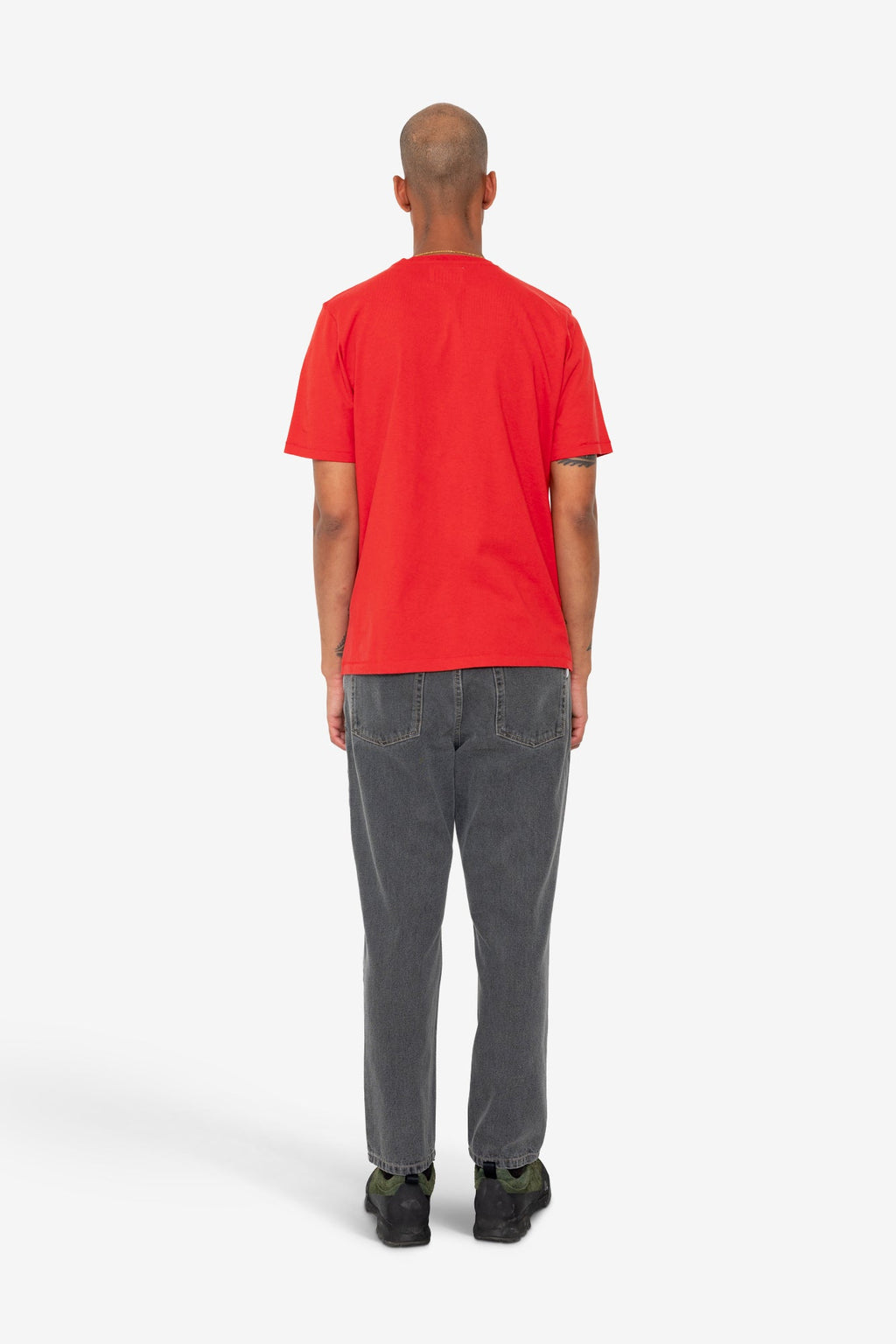 Contrast Sleeve T-Shirt - Crimson