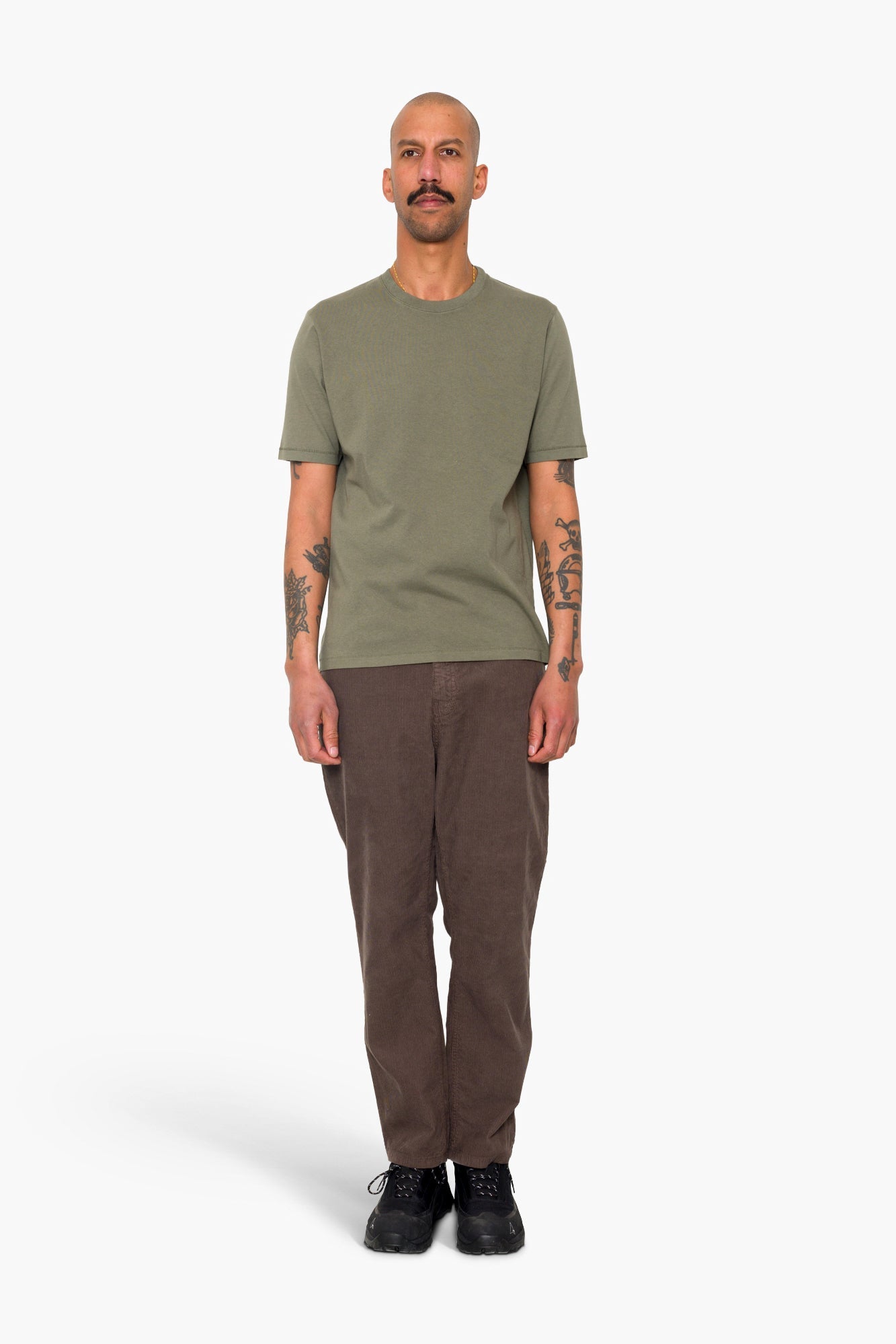 Contrast Sleeve T-Shirt - Olive