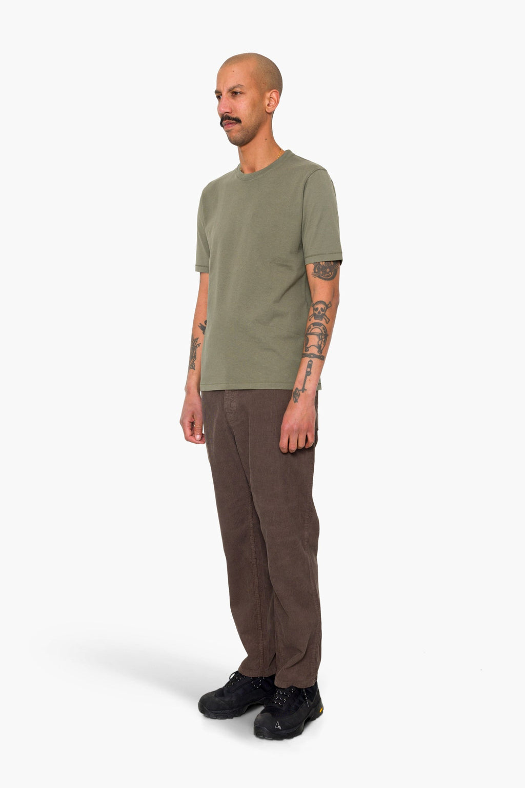 Contrast Sleeve T-Shirt - Olive
