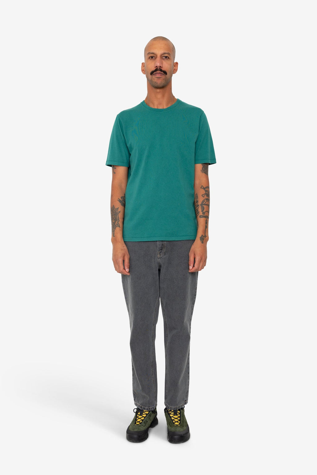 Contrast Sleeve T-Shirt - Phthalo Green