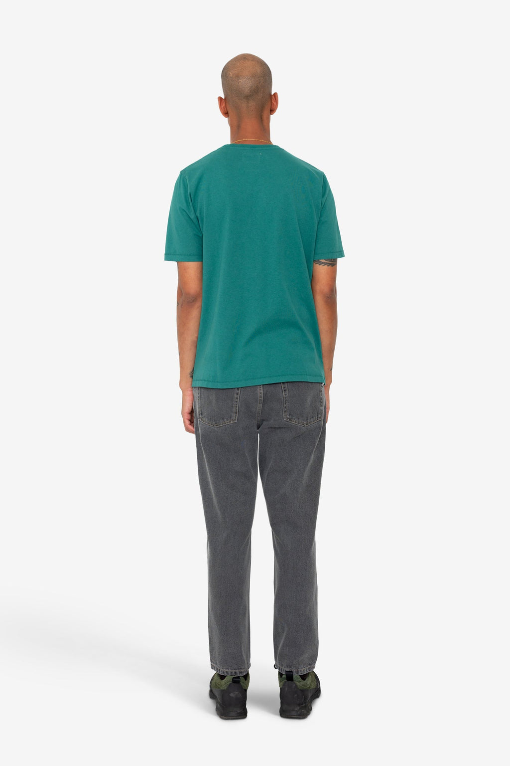 Contrast Sleeve T-Shirt - Phthalo Green