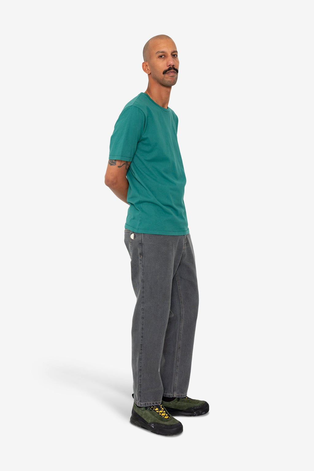 Contrast Sleeve T-Shirt - Phthalo Green