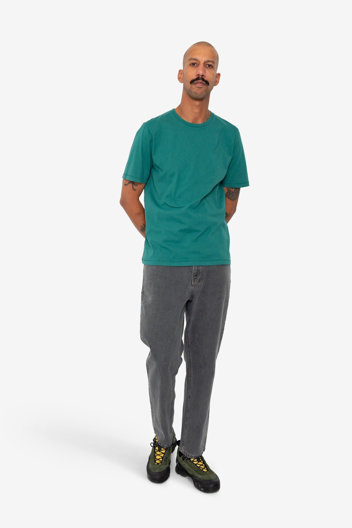 Contrast Sleeve T-Shirt - Phthalo Green