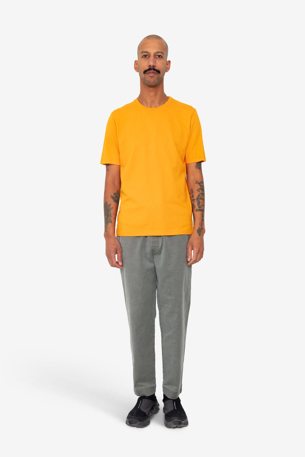 Contrast Sleeve T-Shirt - Pumpkin