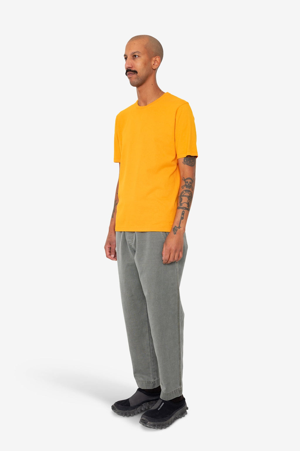 Contrast Sleeve T-Shirt - Pumpkin