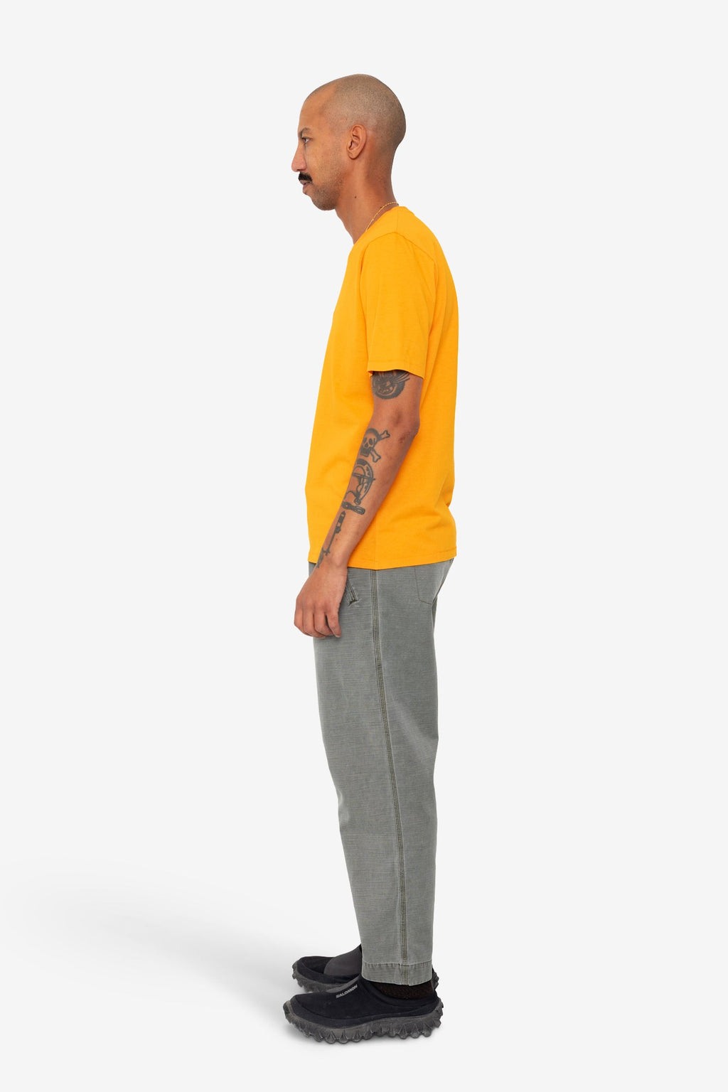 Contrast Sleeve T-Shirt - Pumpkin