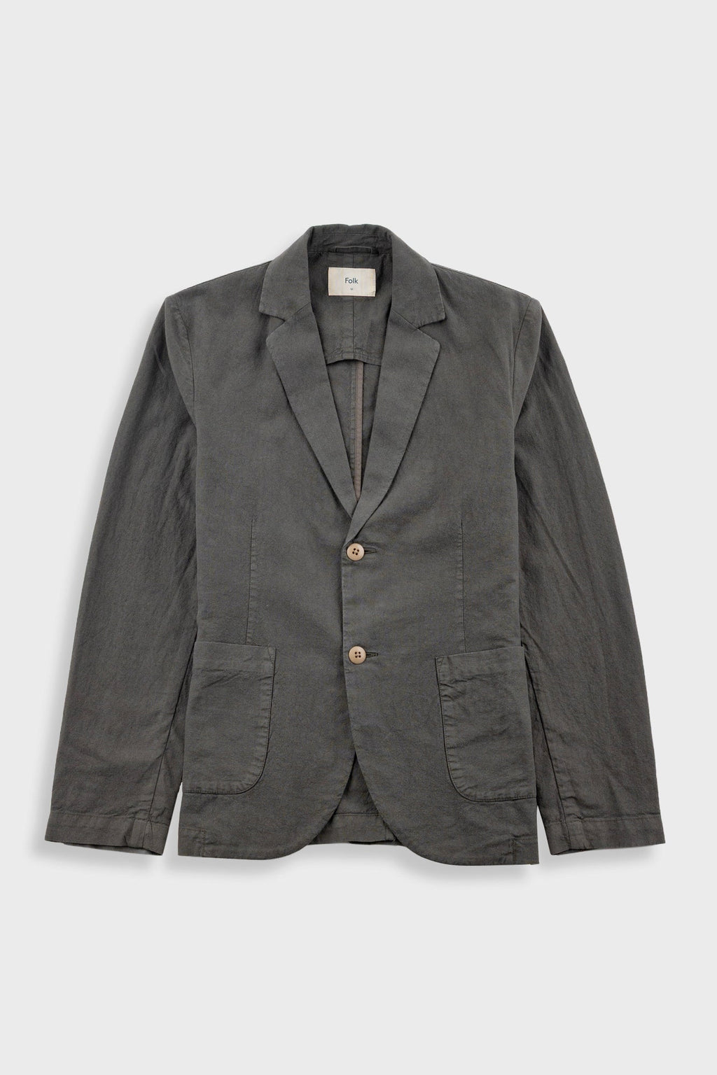 Cotton Linen Blazer - Dark Sage